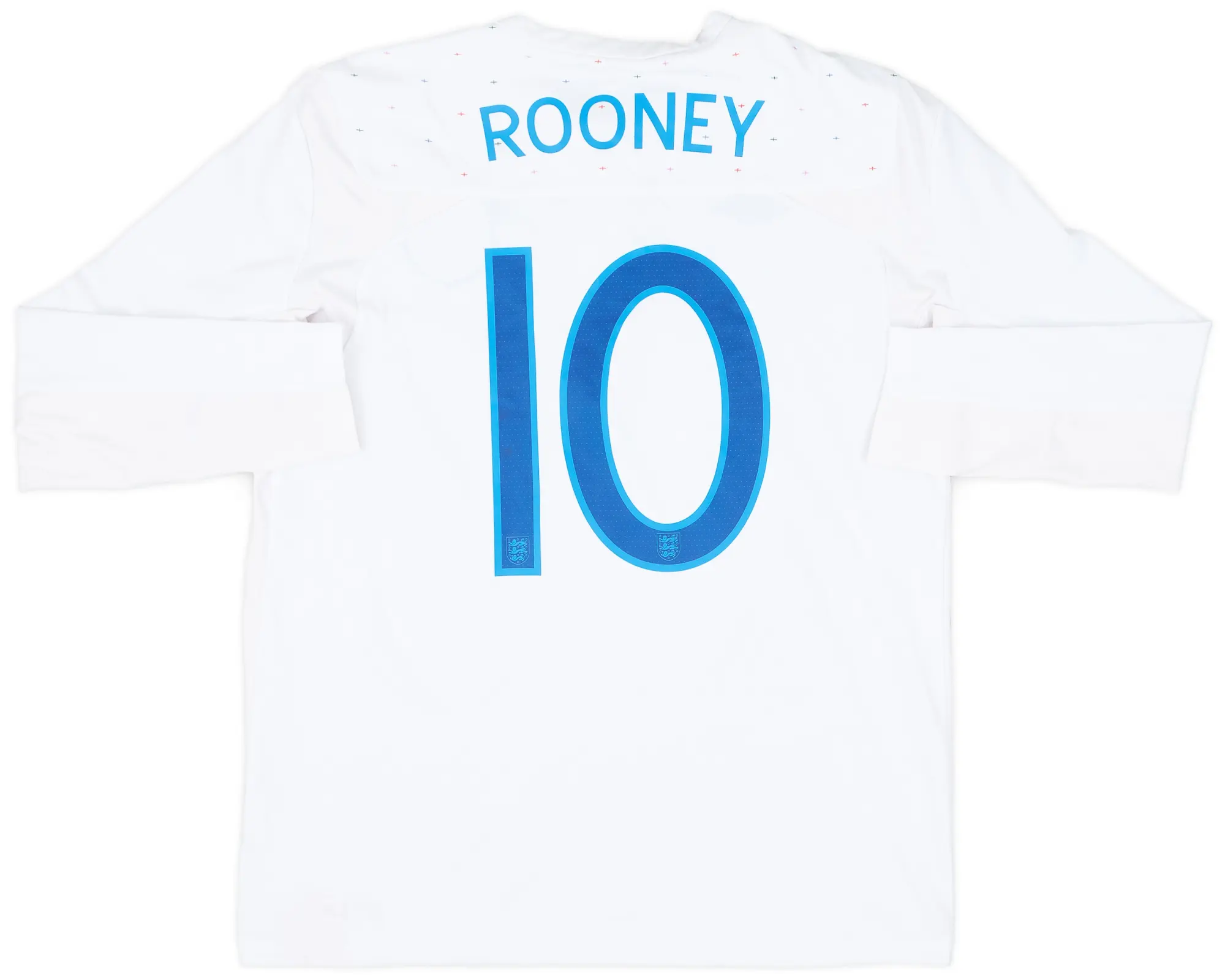 2010-11 England Home L/S Shirt Rooney #10 - 8/10 - (L)