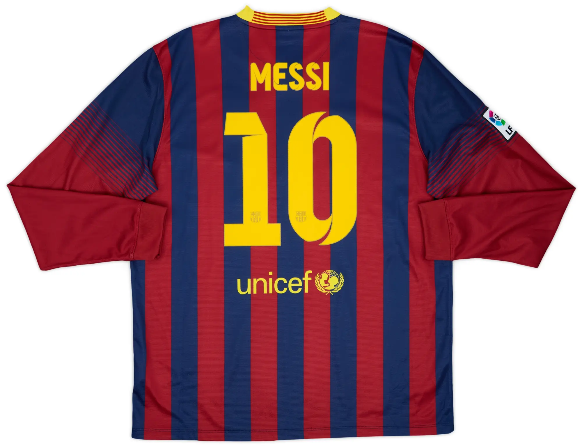 2013-14 Barcelona Home L/S Shirt Messi #10 - 10/10 - (XL)