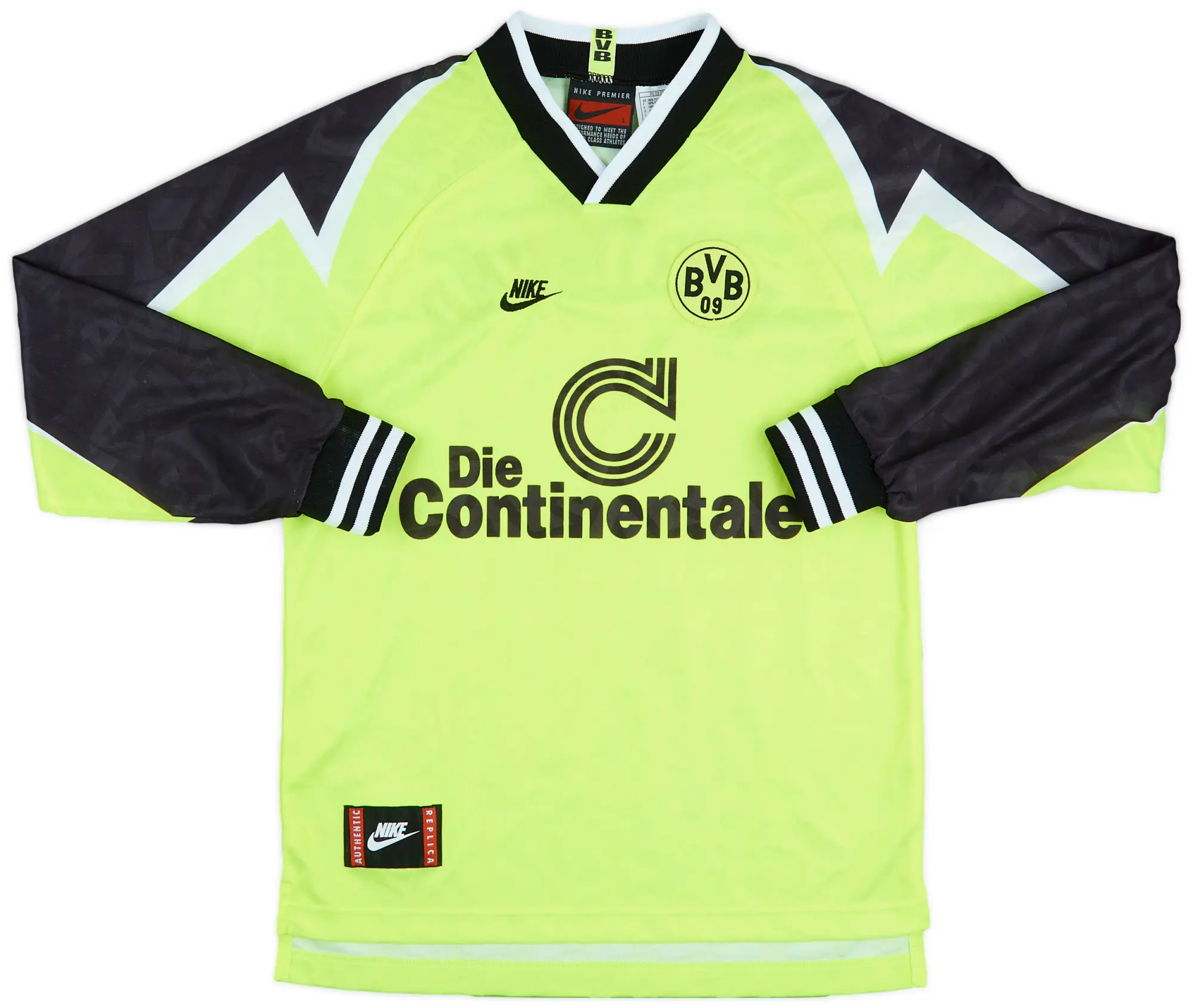 1995-96 Borussia Dortmund Home L/S Shirt - 9/10 - (L.Boys)