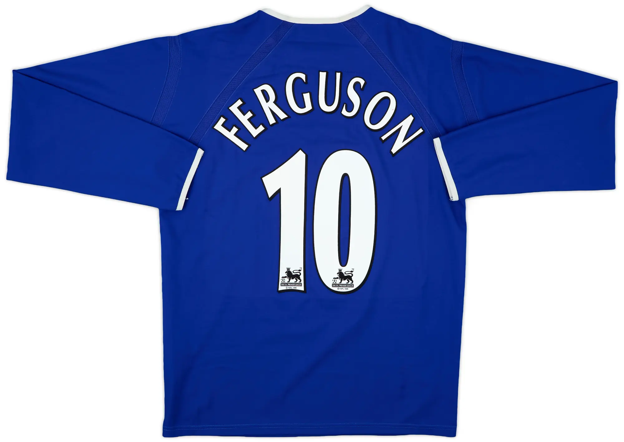 2003-04 Everton Home L/S Shirt Ferguson #10 - 8/10 - (M)