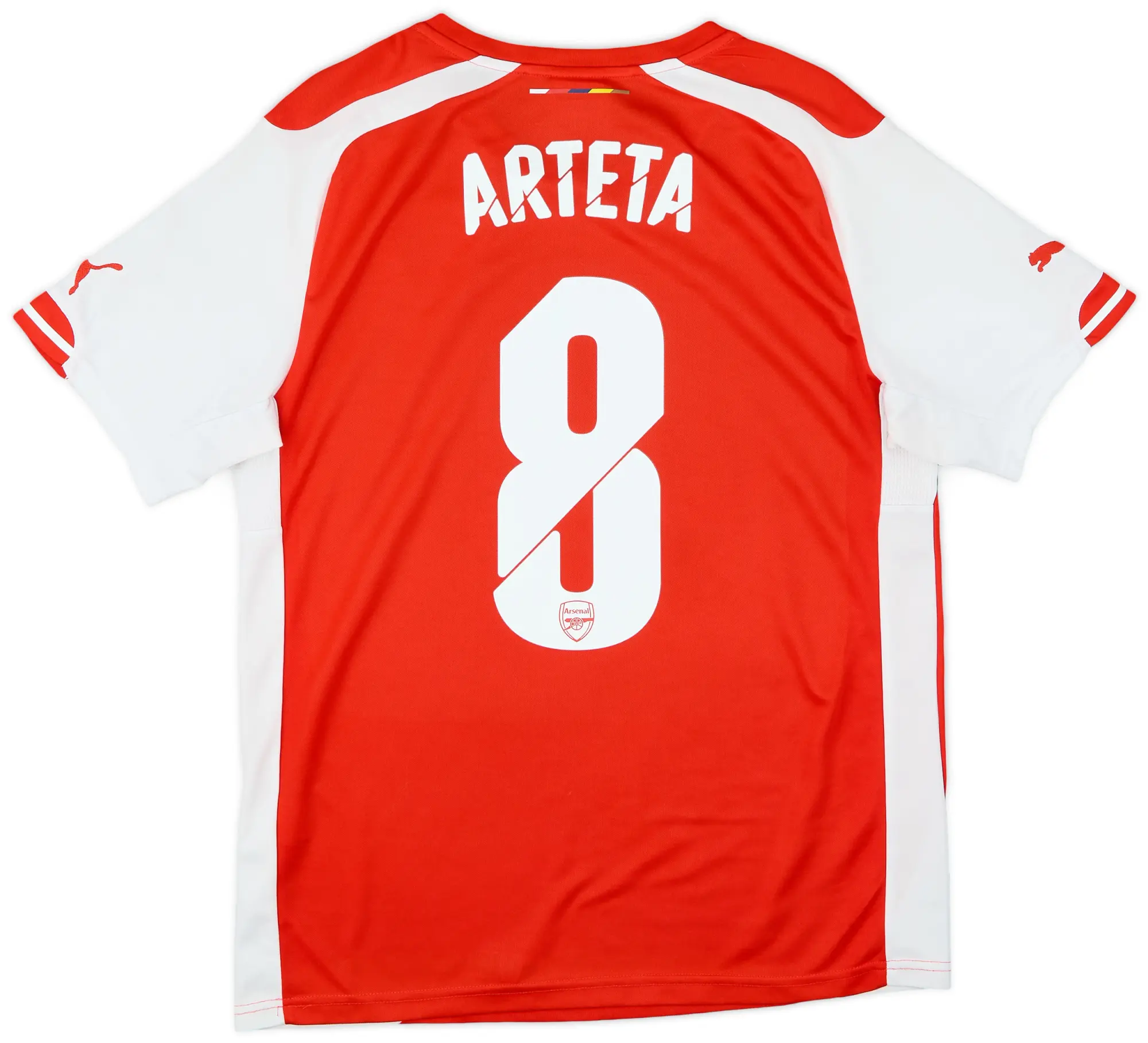 2014-15 Arsenal Home Shirt Arteta #8 - 8/10 - (L)