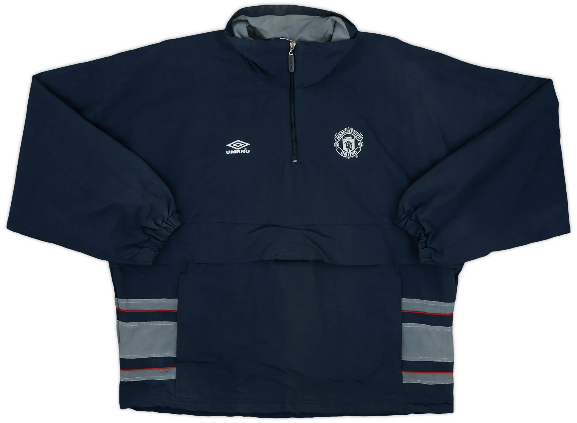 1999-00 Manchester United Umbro 1/4 Zip Rain Jacket - 8/10 - (M)