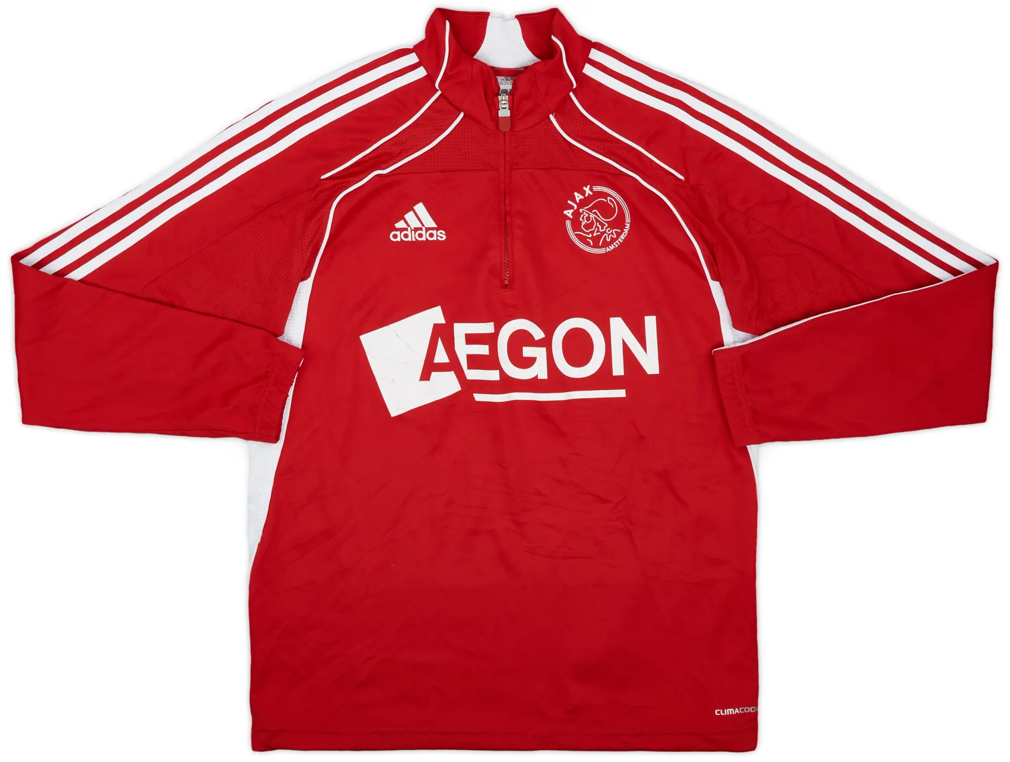 2010-11 Ajax adidas 1/4 Zip Drill Top - 5/10 - (M/L)