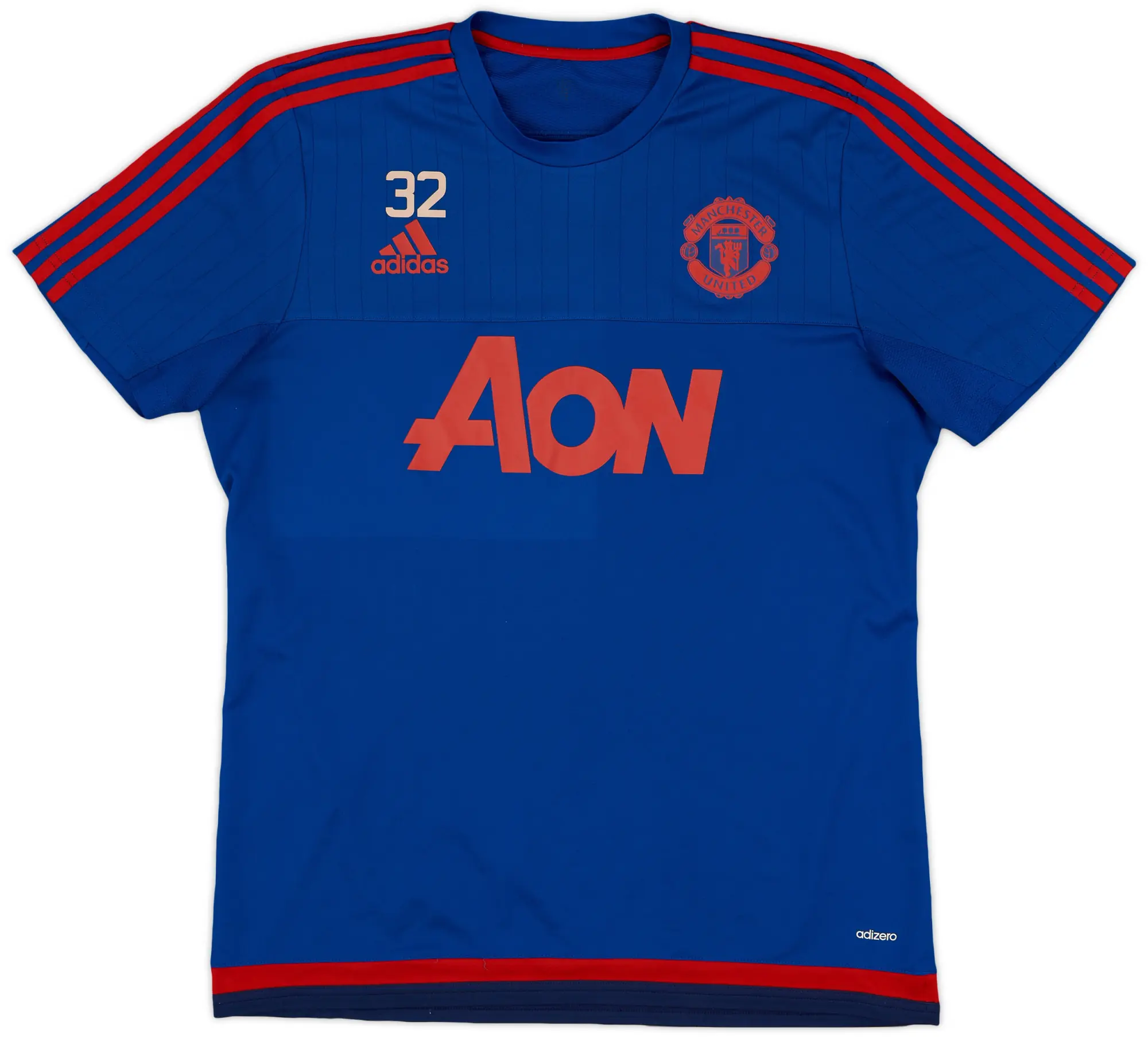 2015-16 Manchester United Player Issue adizero Training Shirt #32 - 7/10 - (L)