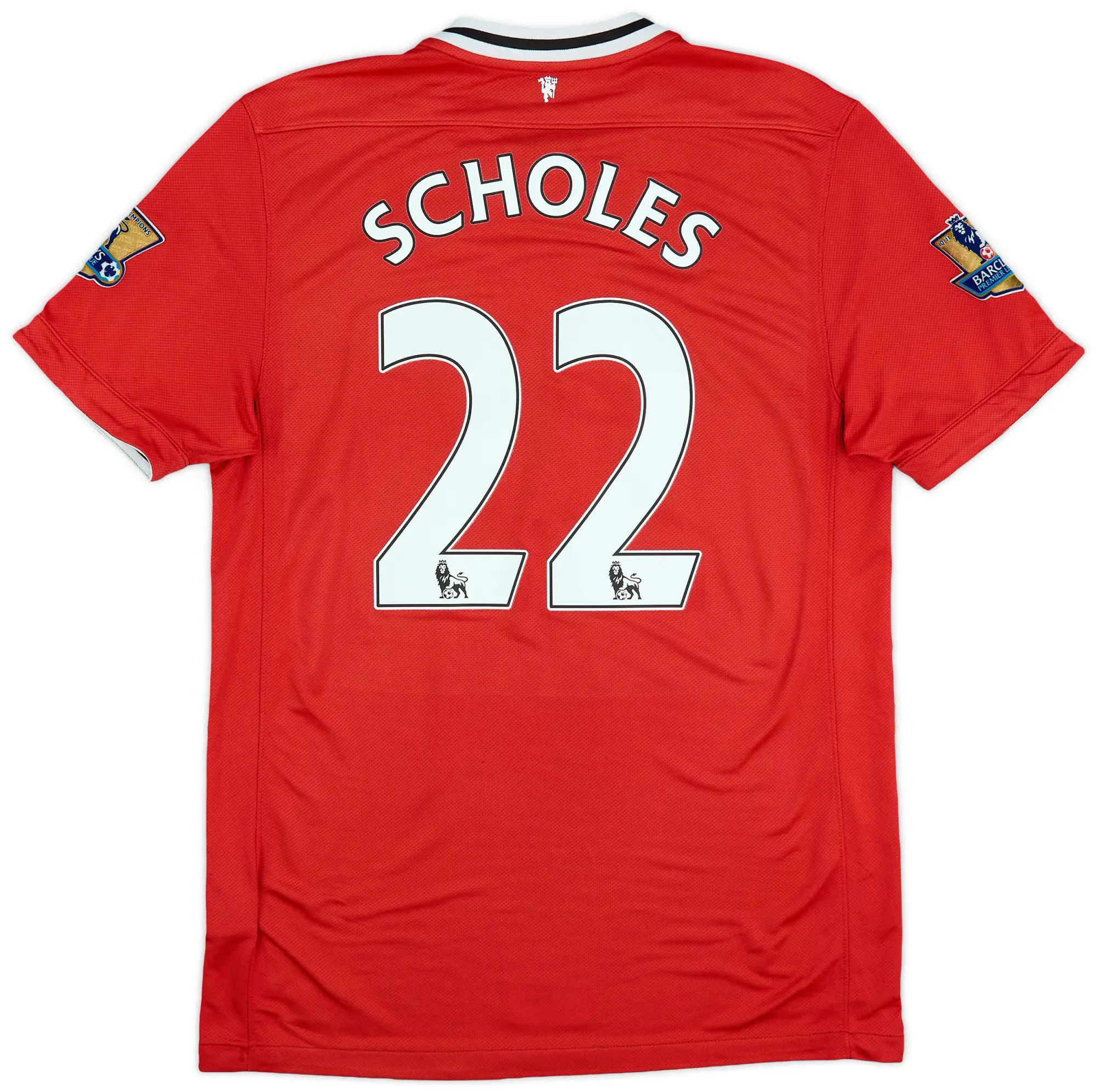 2011-12 Manchester United Home Shirt Scholes #22 - 8/10 - (L)