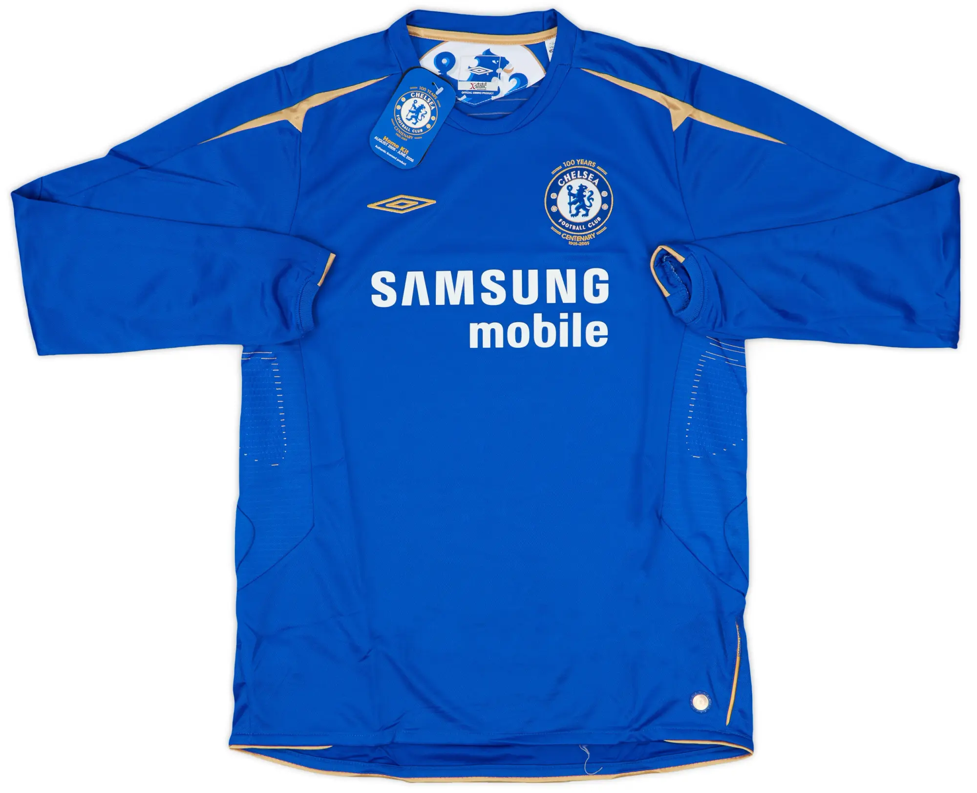 2005-06 Chelsea Centenary Home L/S Shirt (XL.Boys)