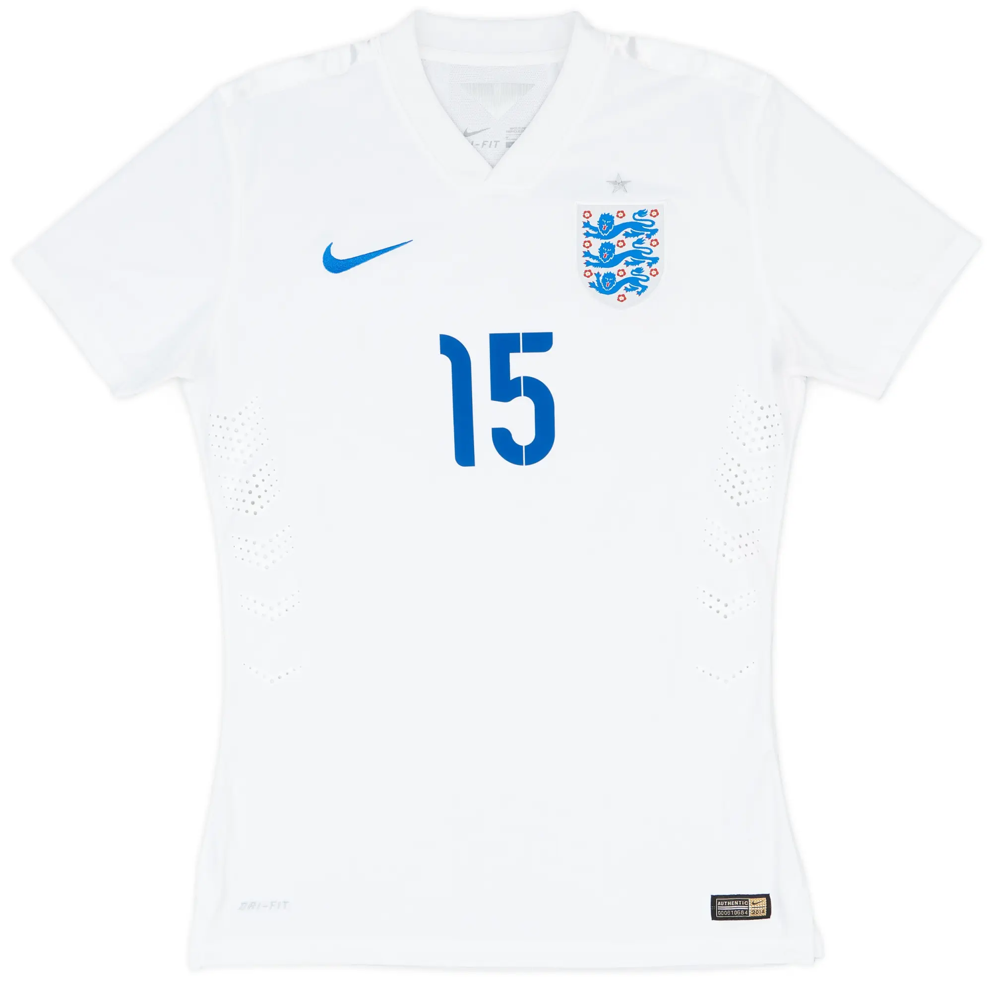 2014 England Match Issue Home Shirt #15