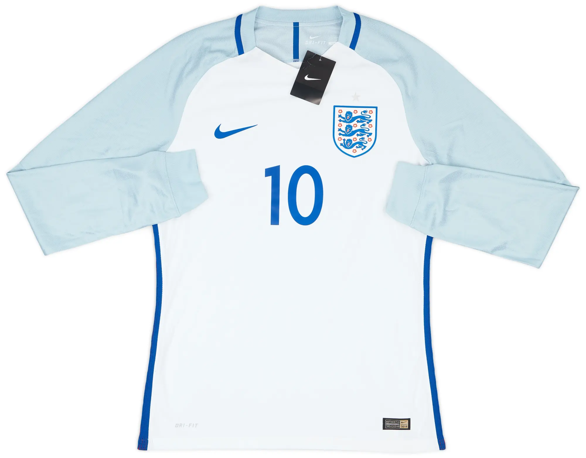 2016-17 England Match Issue Home L/S Shirt #10