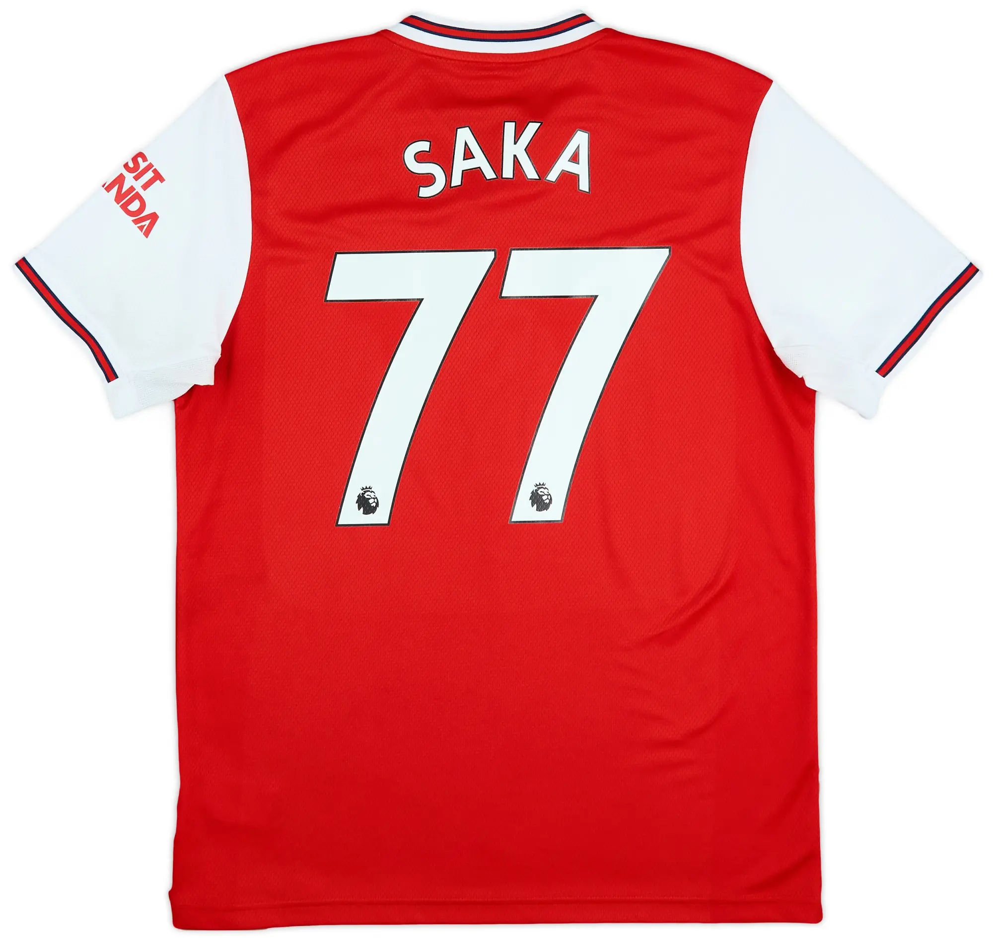 2019-20 Arsenal Home Shirt Saka #77 - 10/10 - (L)
