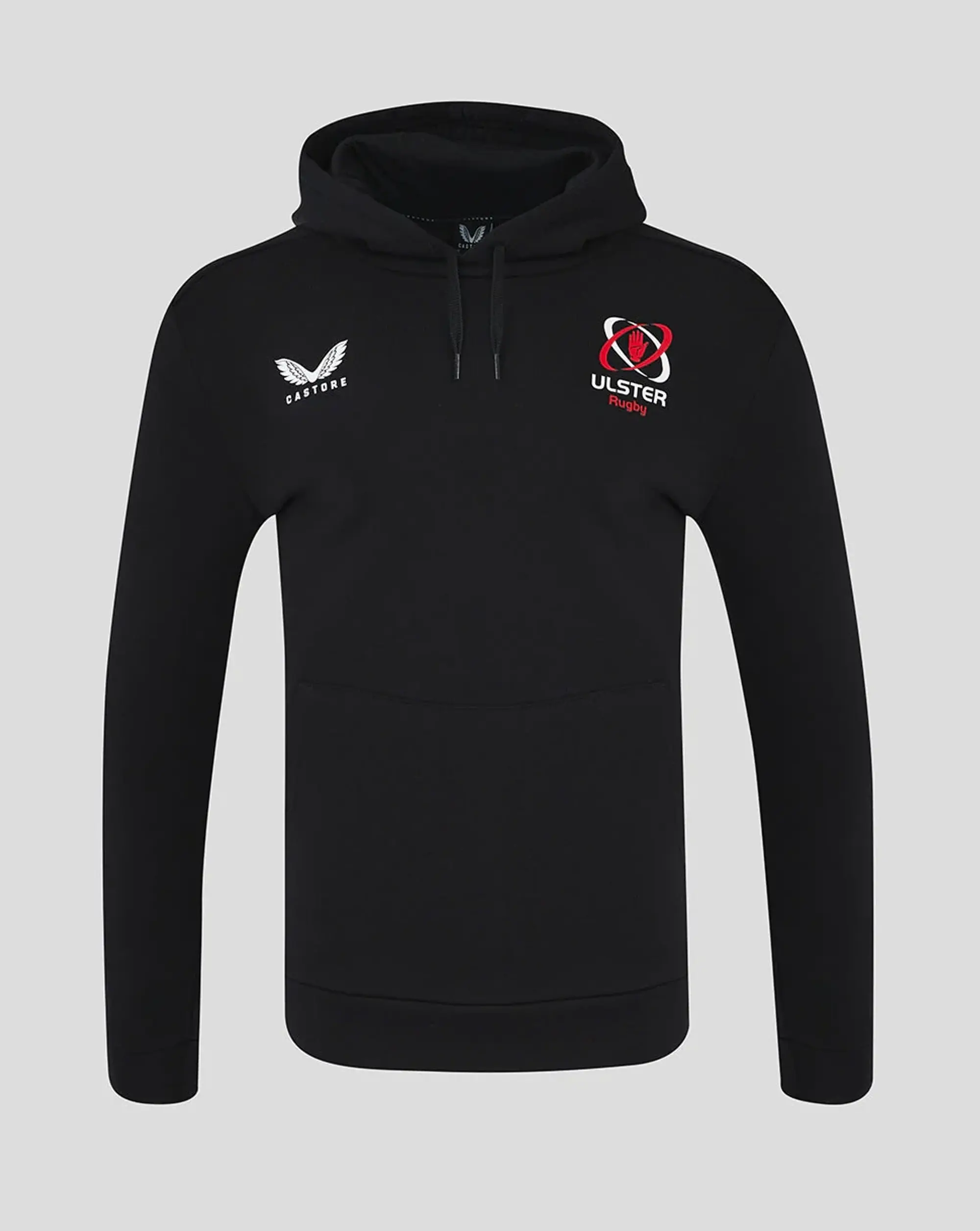Castore Ulster Mens 24/25 Cotton Rich Brushed Back Hoody - Caviar