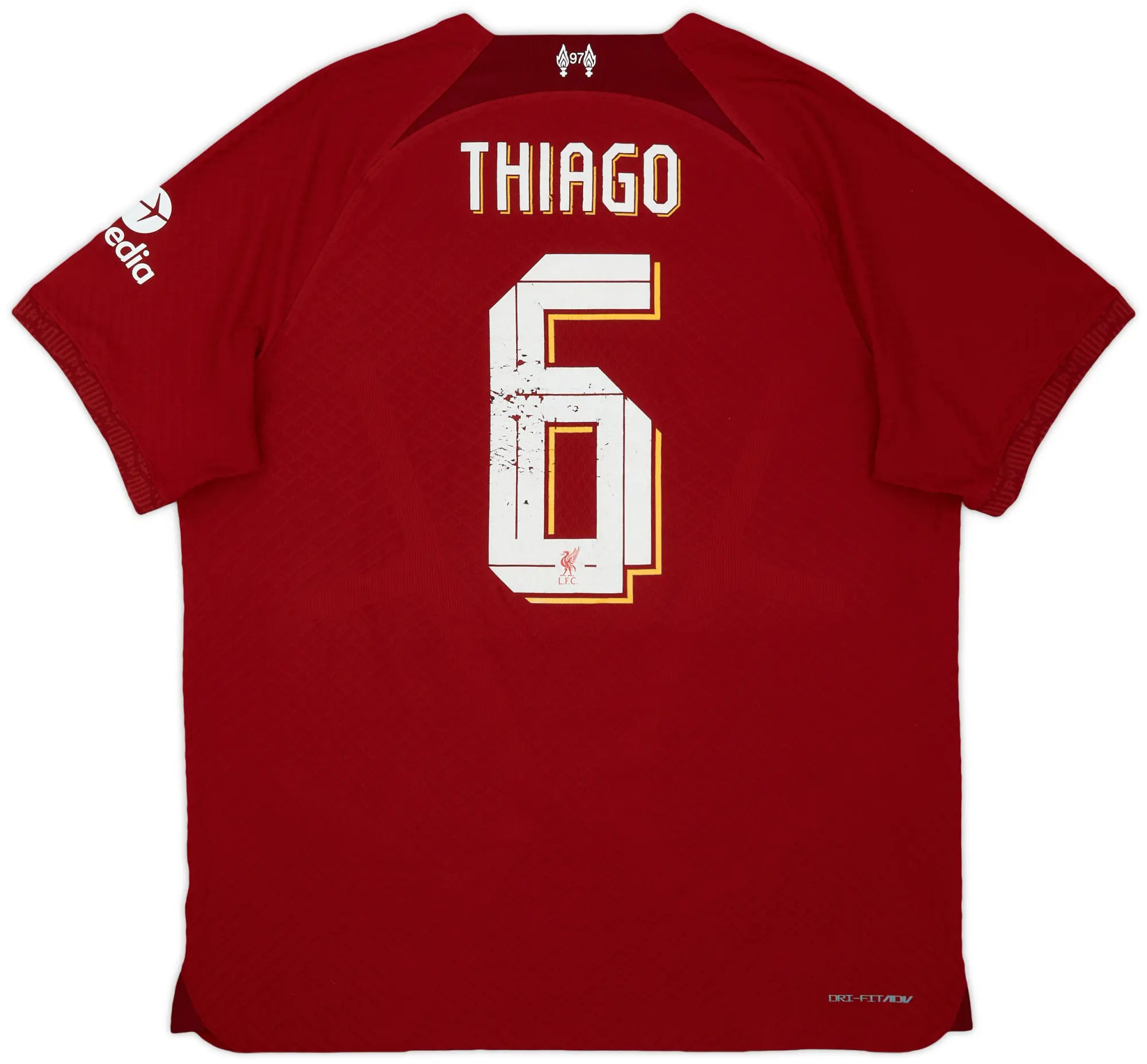 2022-23 Liverpool Authentic Home Shirt Thiago #6 - 5/10 - (XL)