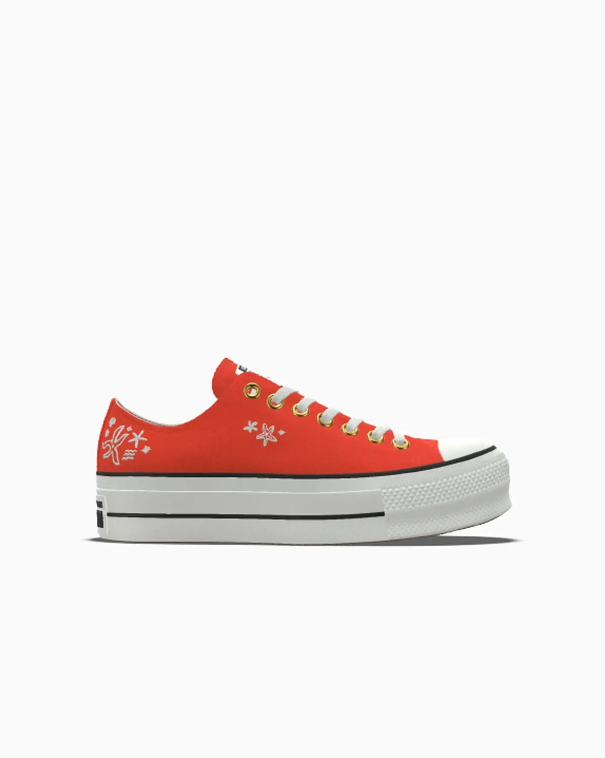 Converse Custom Chuck Taylor All Star Lift Platform By You - Red