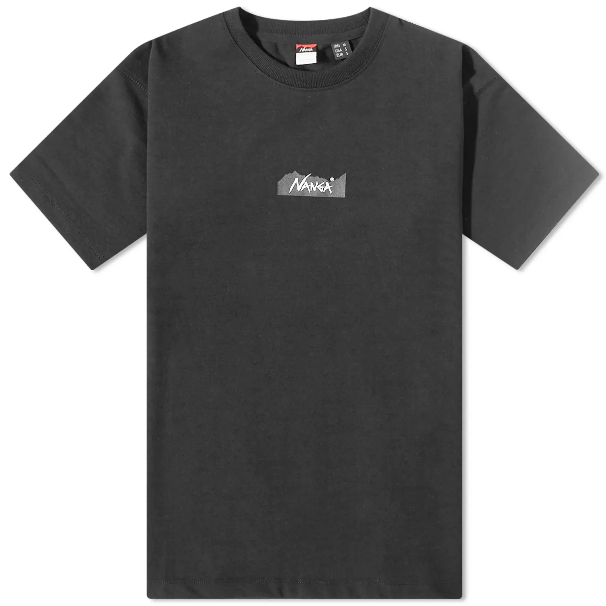 Nanga Men's Eco Hybrid Mt Logo T-Shirt Black
