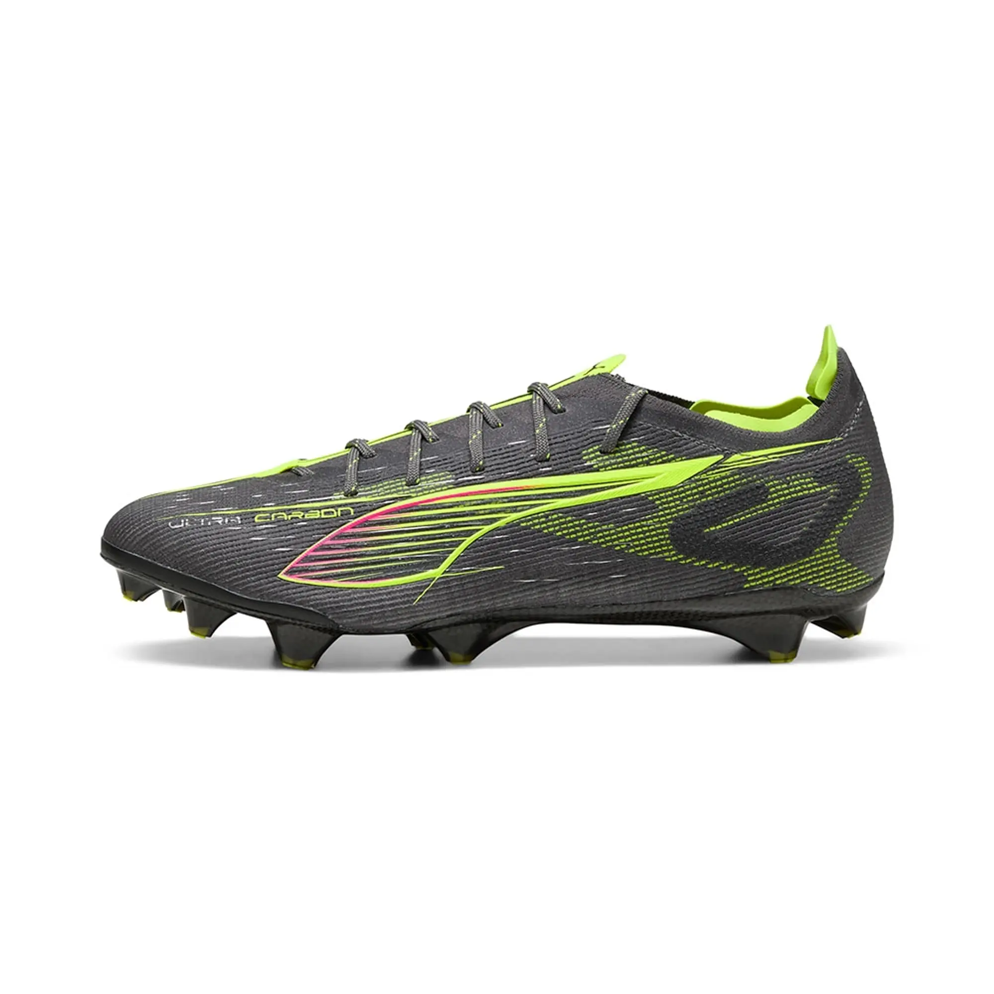 PUMA Ultra 5 Carbon FG Football Boots Men, Matte Aged Silver/Yellow Alert/Sun Struck, size 10