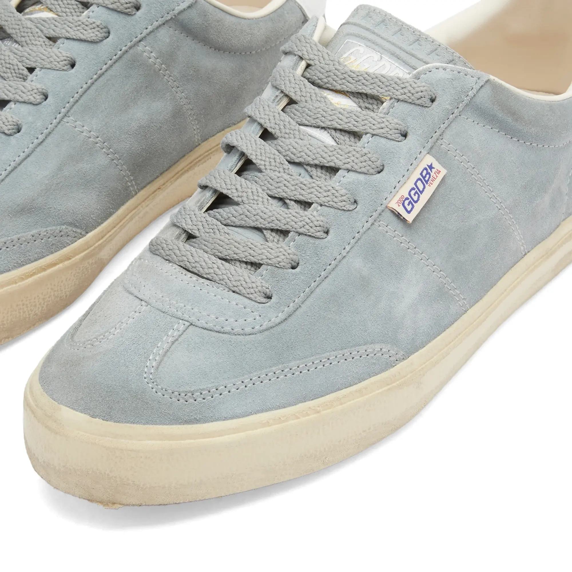 Golden Goose Men's Soul-Star Leather Sneaker Grey/White