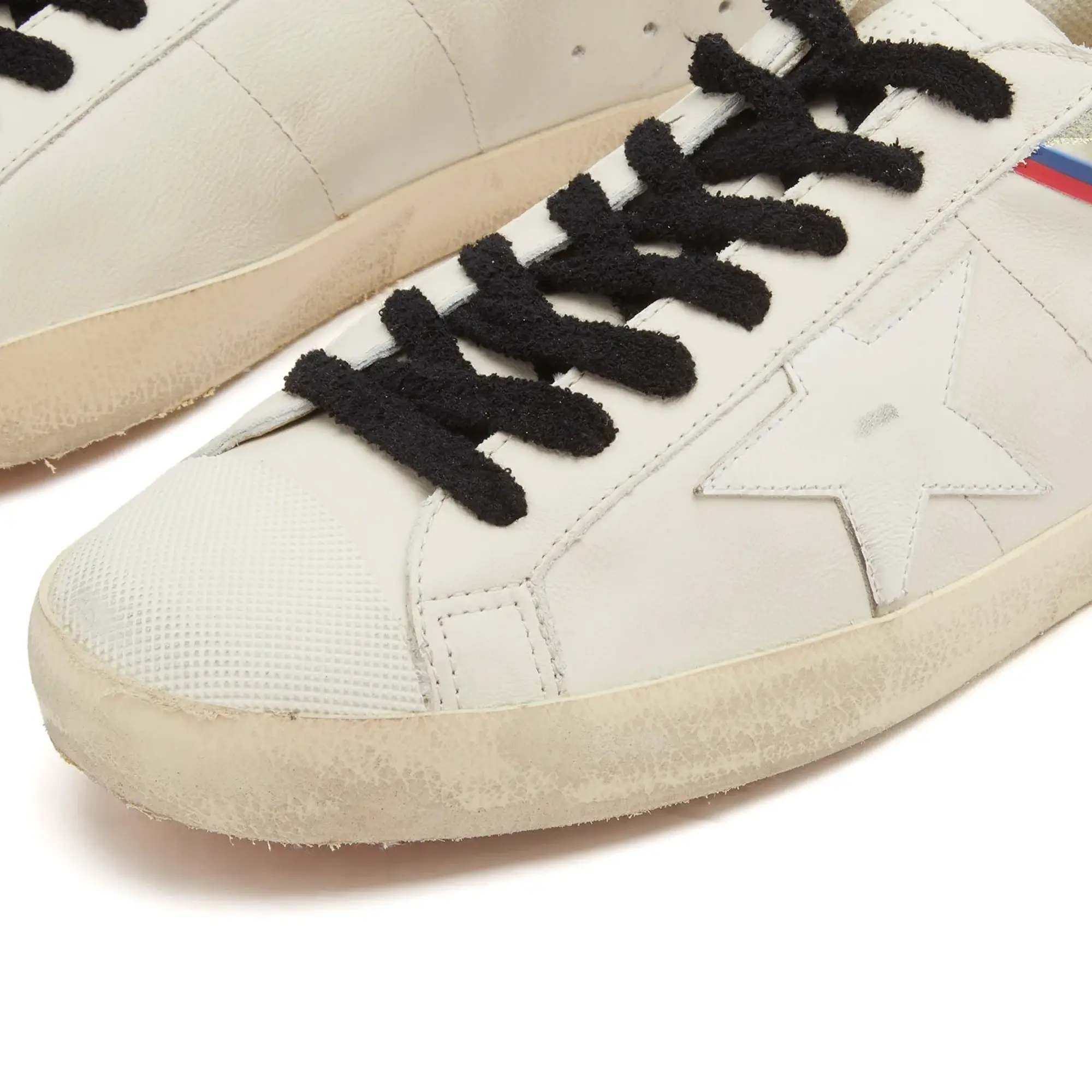 Golden Goose Men's Super Star Leather and Suede Sneaker White/Grey