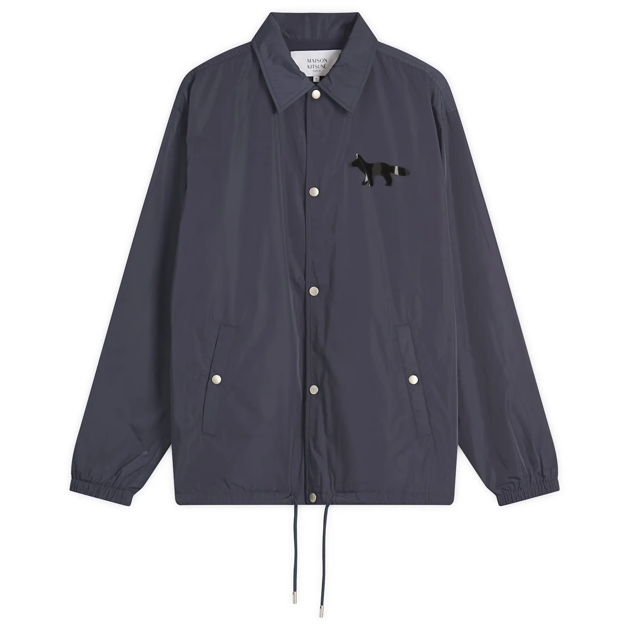 Maison Kitsune Tonal Logo Coach Jacket Slate Grey
