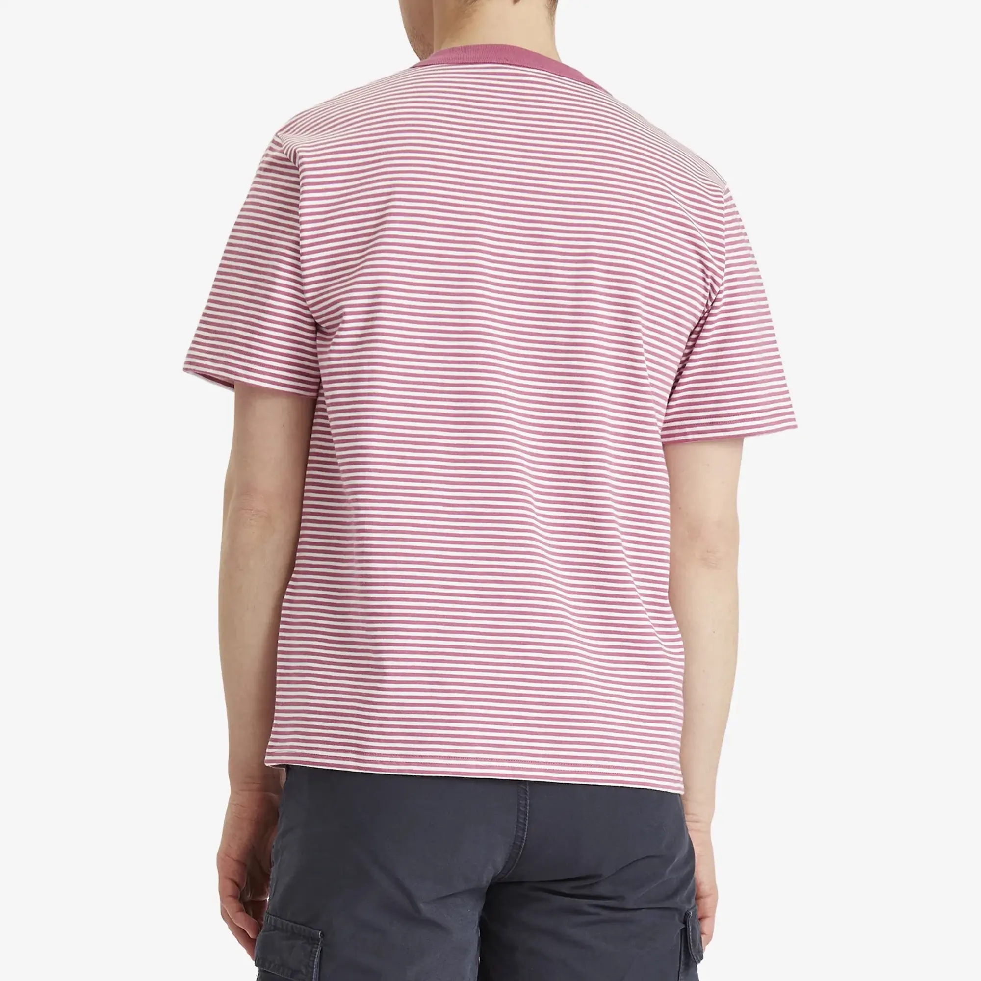 Armor-Lux Men's Fine Stripe T-Shirt Malaga/Milk