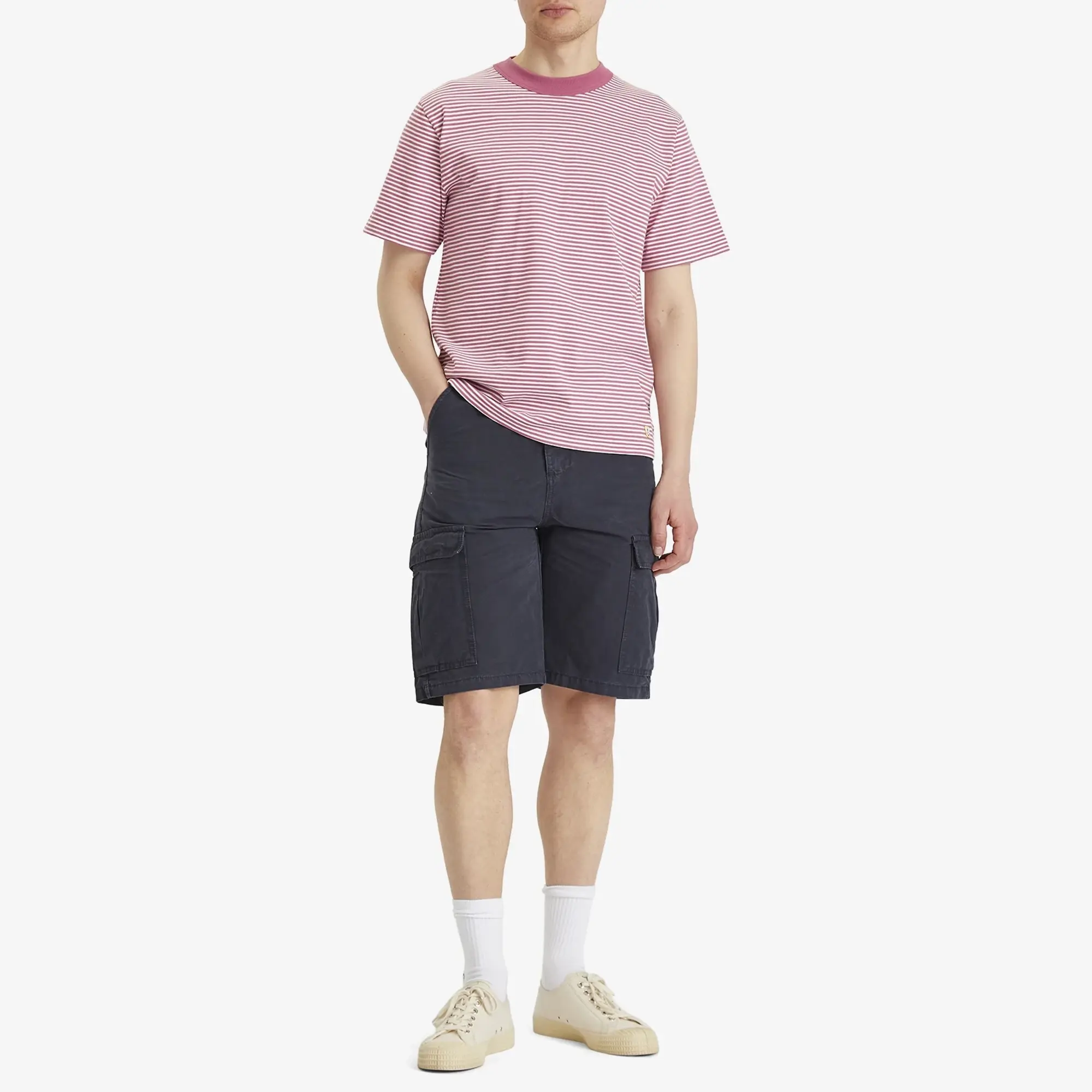 Armor-Lux Men's Fine Stripe T-Shirt Malaga/Milk
