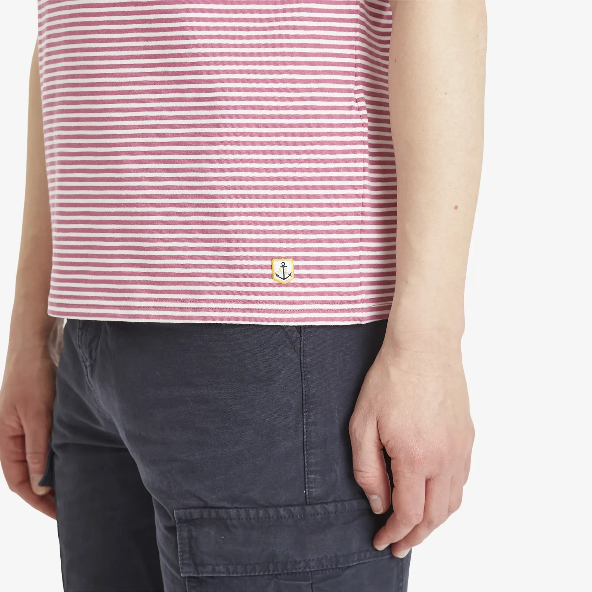 Armor-Lux Men's Fine Stripe T-Shirt Malaga/Milk