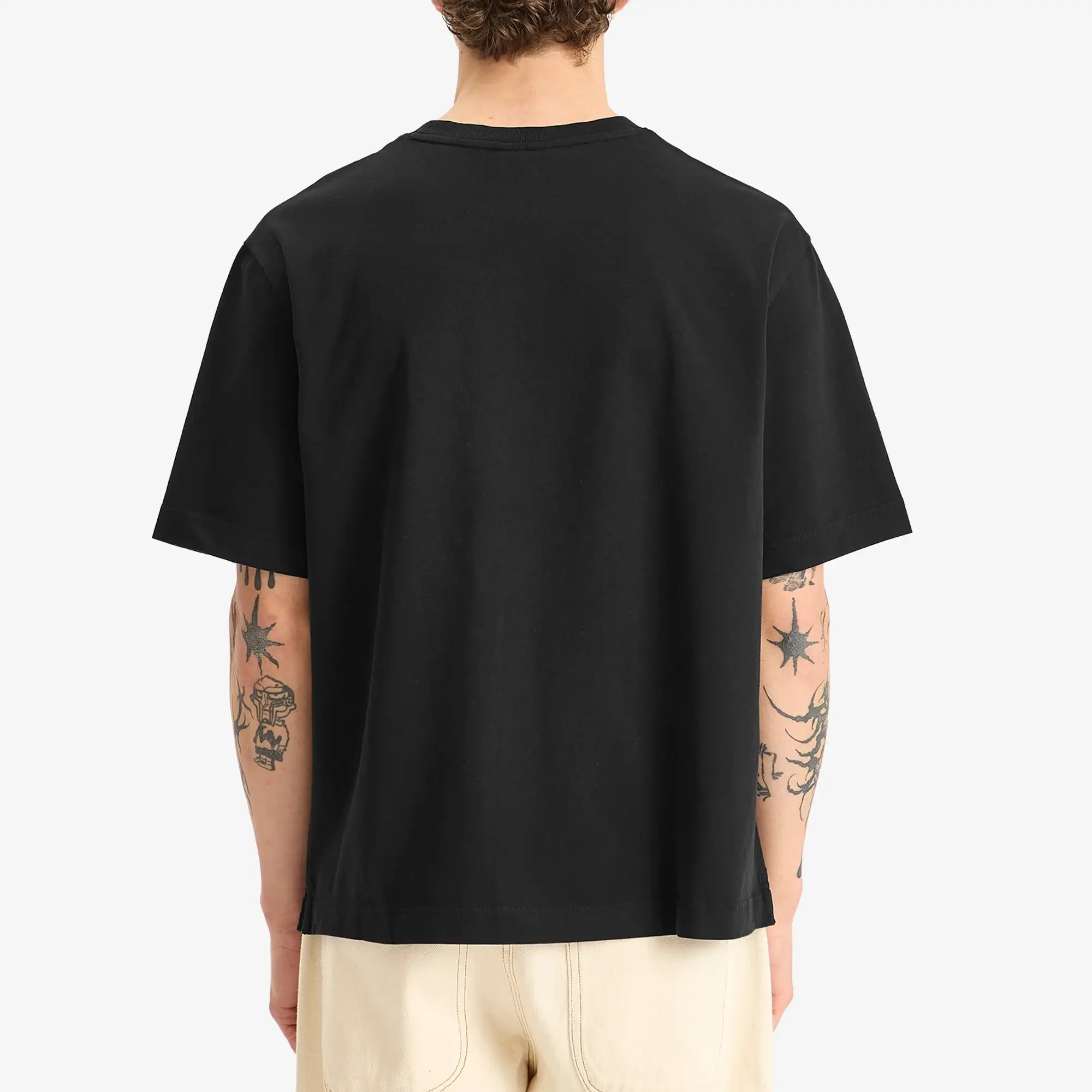 Maison Kitsune Handwriting Embroidery Oversize T-Shirt Black/White