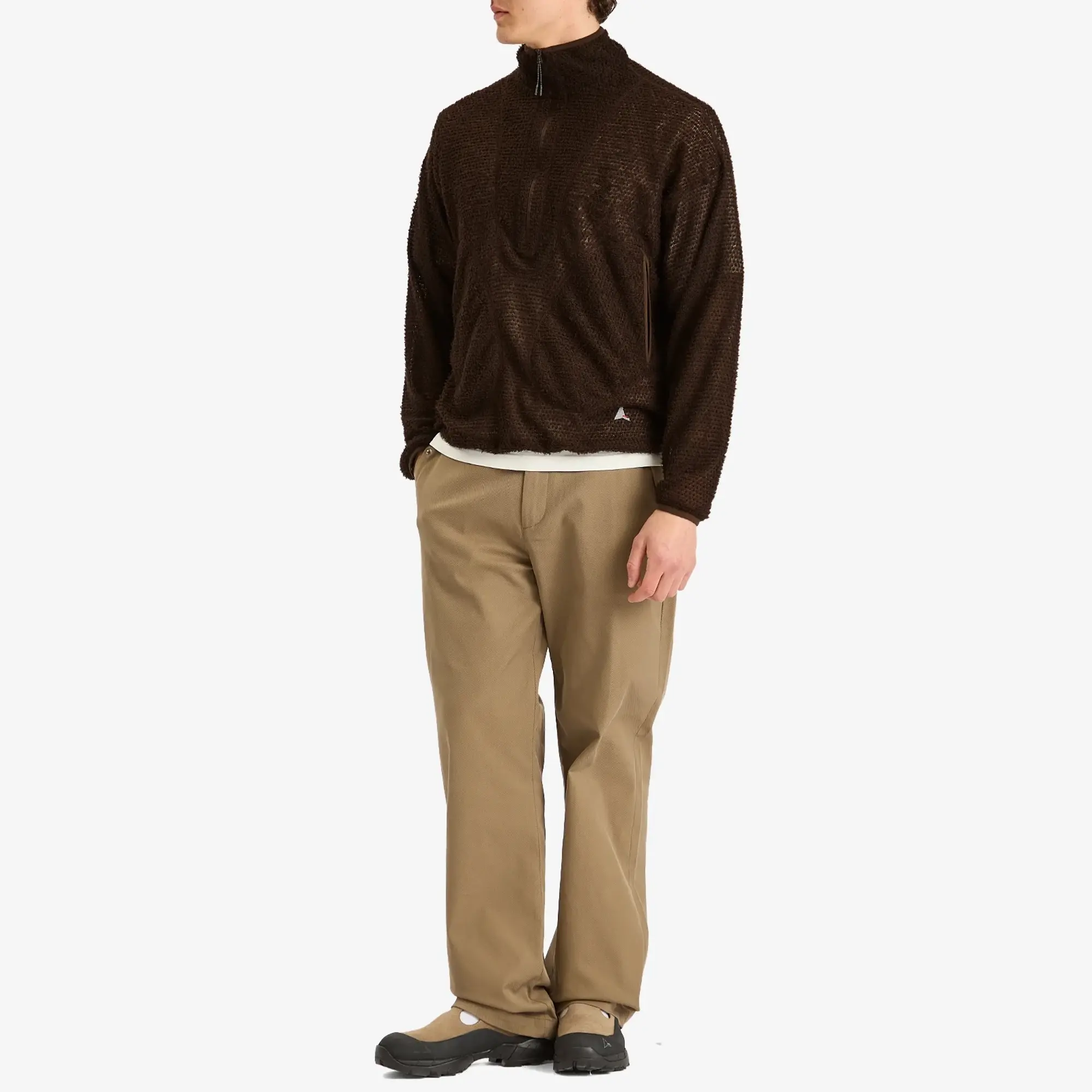 ROA Men's Alpha Direct Half Zip Dark Brown