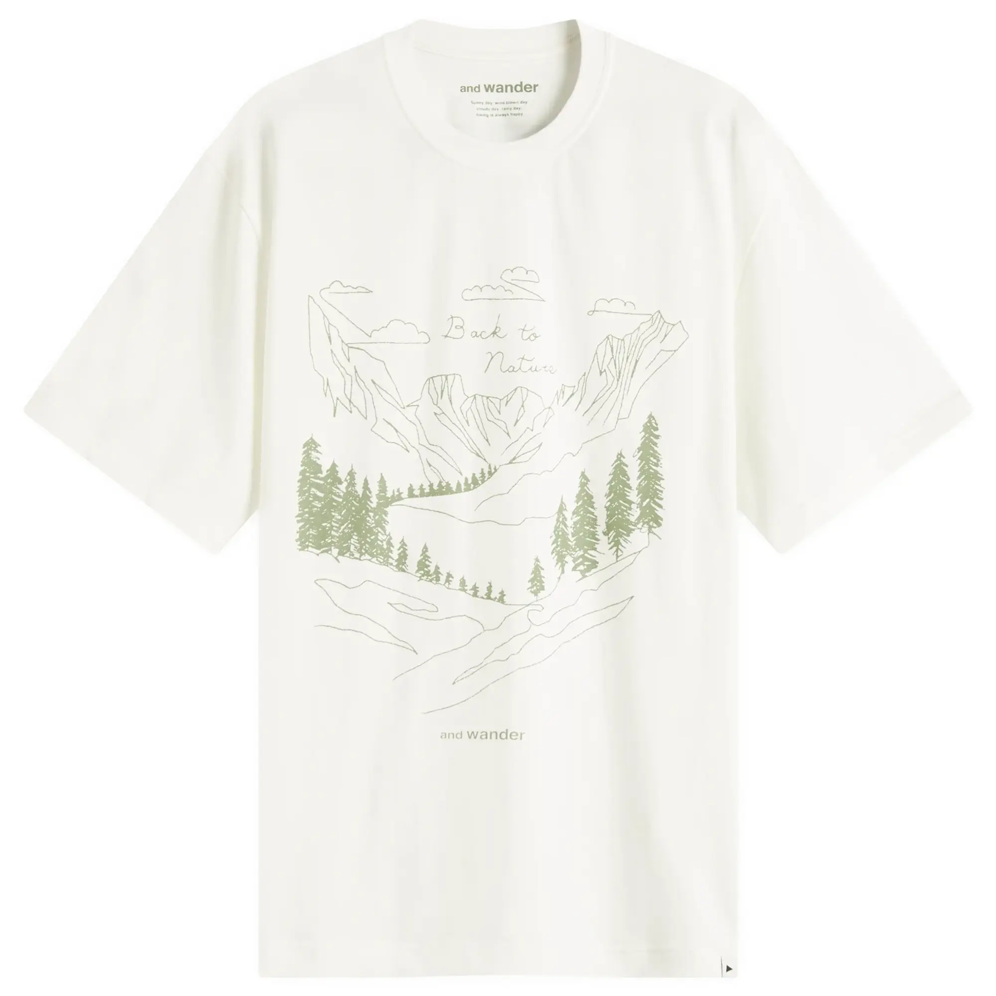 and wander Men's Back To Nature T-Shirt White
