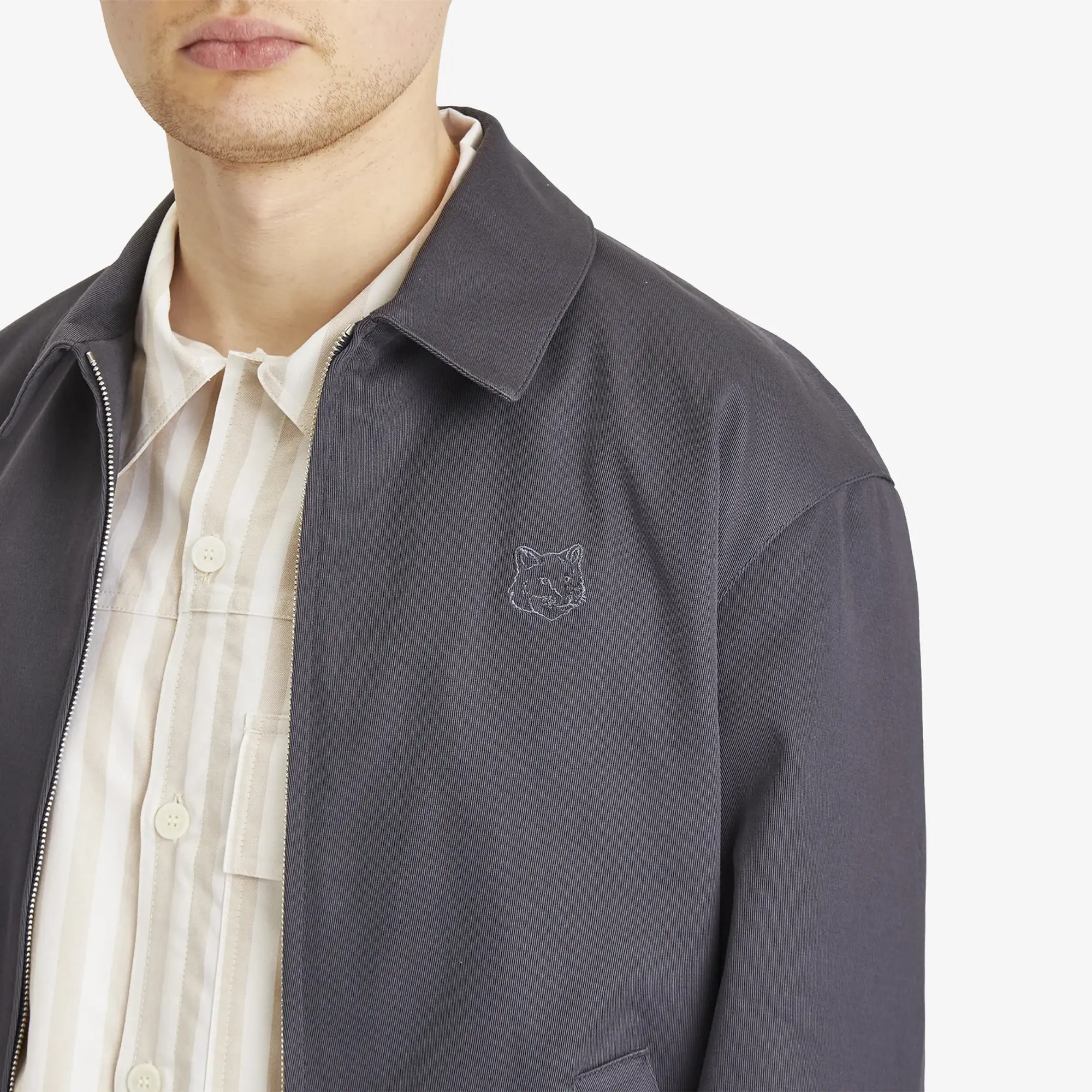 Maison Kitsune Fox Head Zipped Jacket Fig