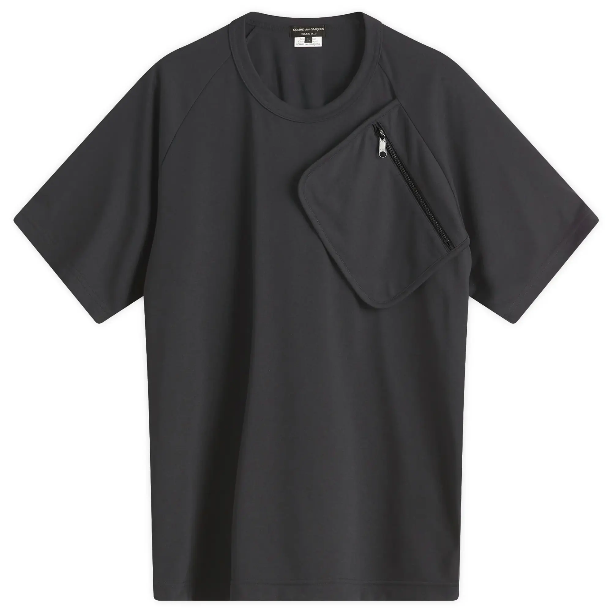 Comme des Garçons Homme Plus Men's Zip Short Sleeve T-Shirt Black