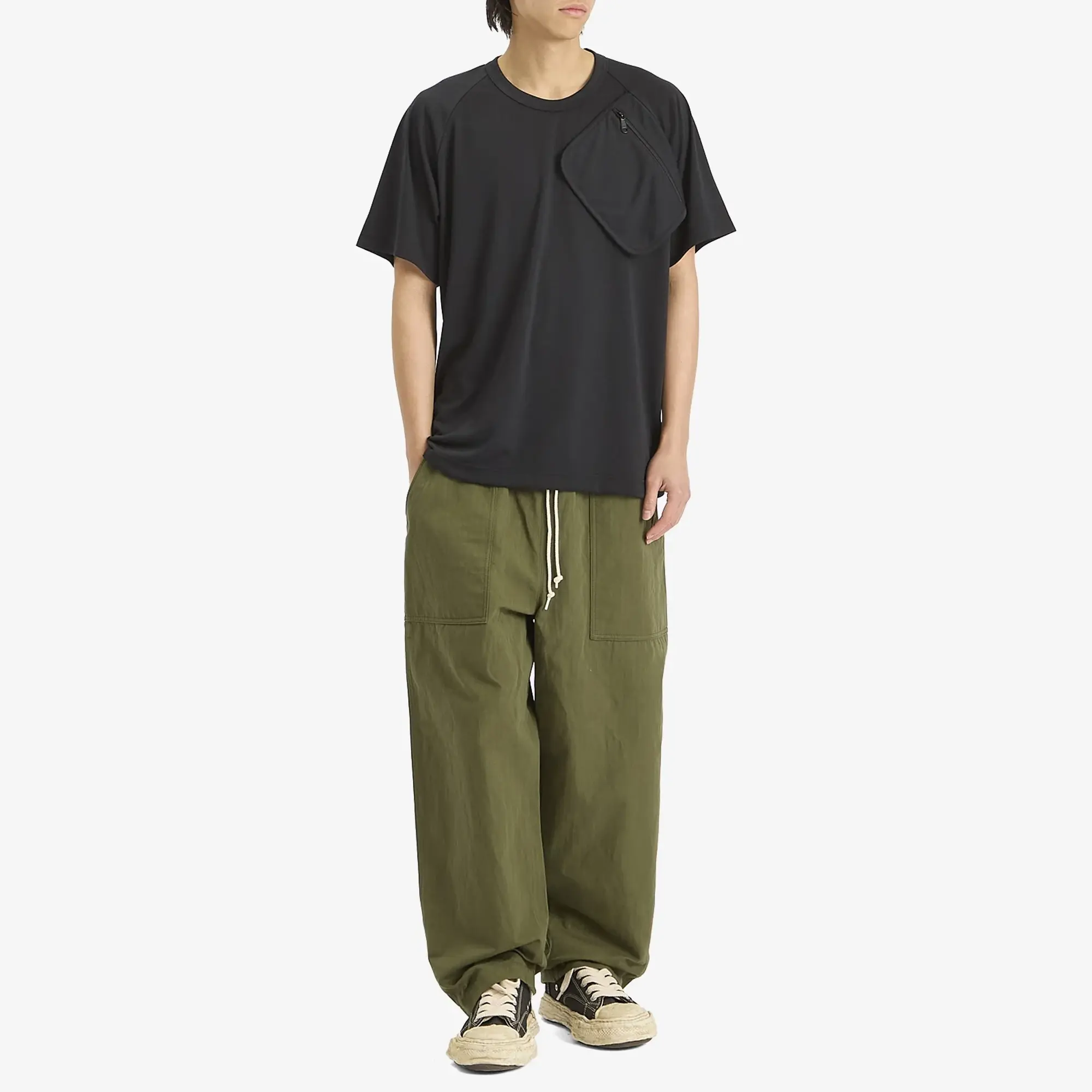 Comme des Garçons Homme Plus Men's Zip Short Sleeve T-Shirt Black