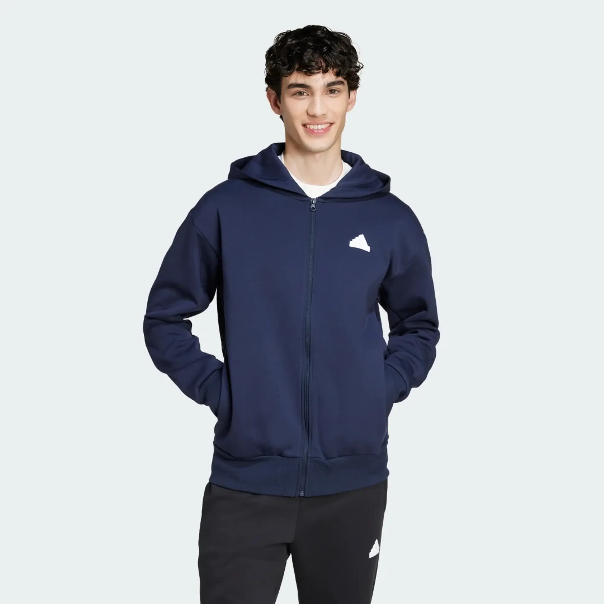 adidas Future Icons Doubleknit Full-Zip Hoodie