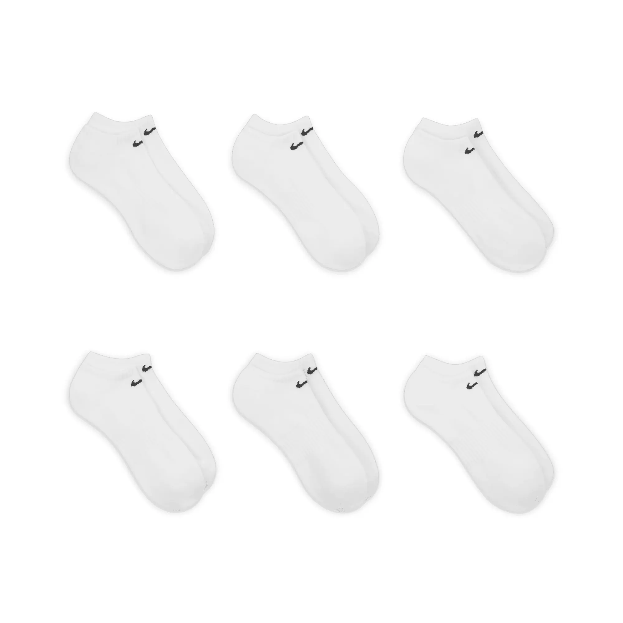 Nike Everyday Cushioned Training No-Show Socks - White