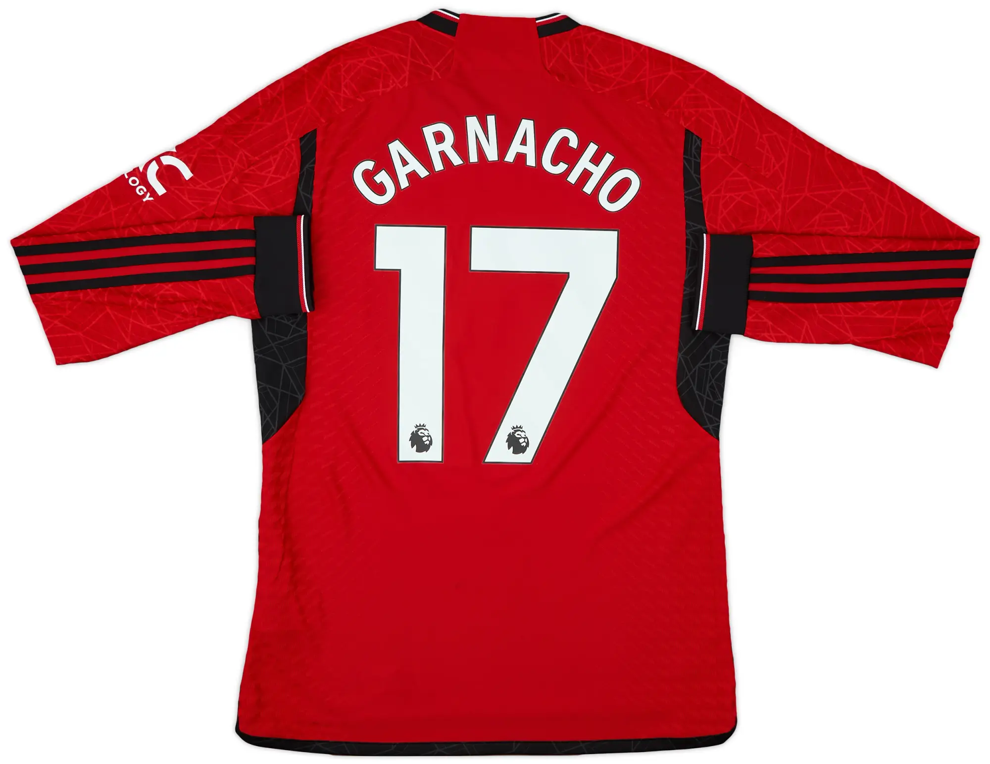 2023-24 Manchester United Authentic Home L/S Shirt Garnacho #17 - 8/10 - (M)