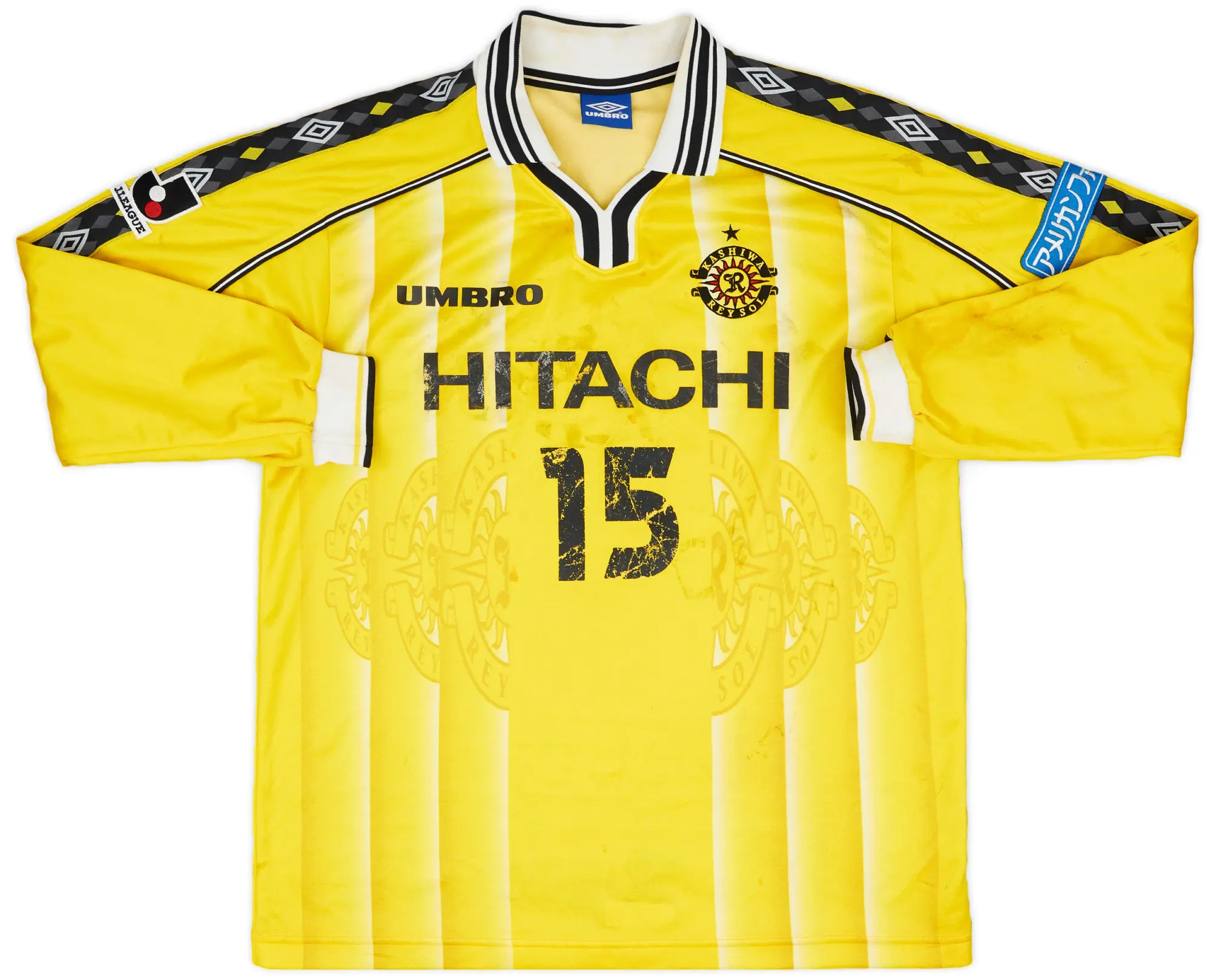 1999-01 Kashiwa Reysol Match Issue Home L/S Shirt #15 (Sunakawa)