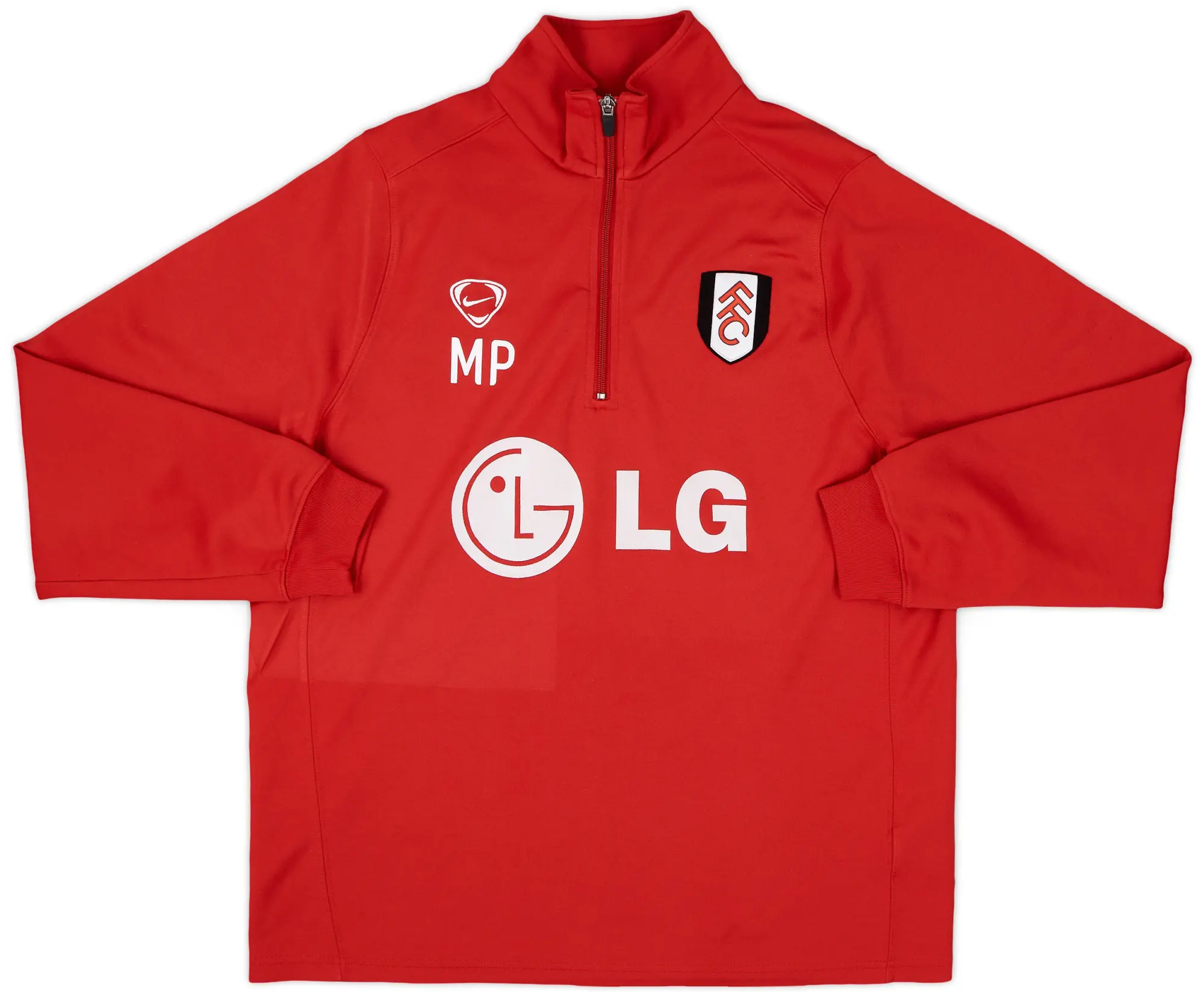 2007-08 Fulham Staff Issue Nike 1/4 Zip Drill Top MP - 9/10 - (L)