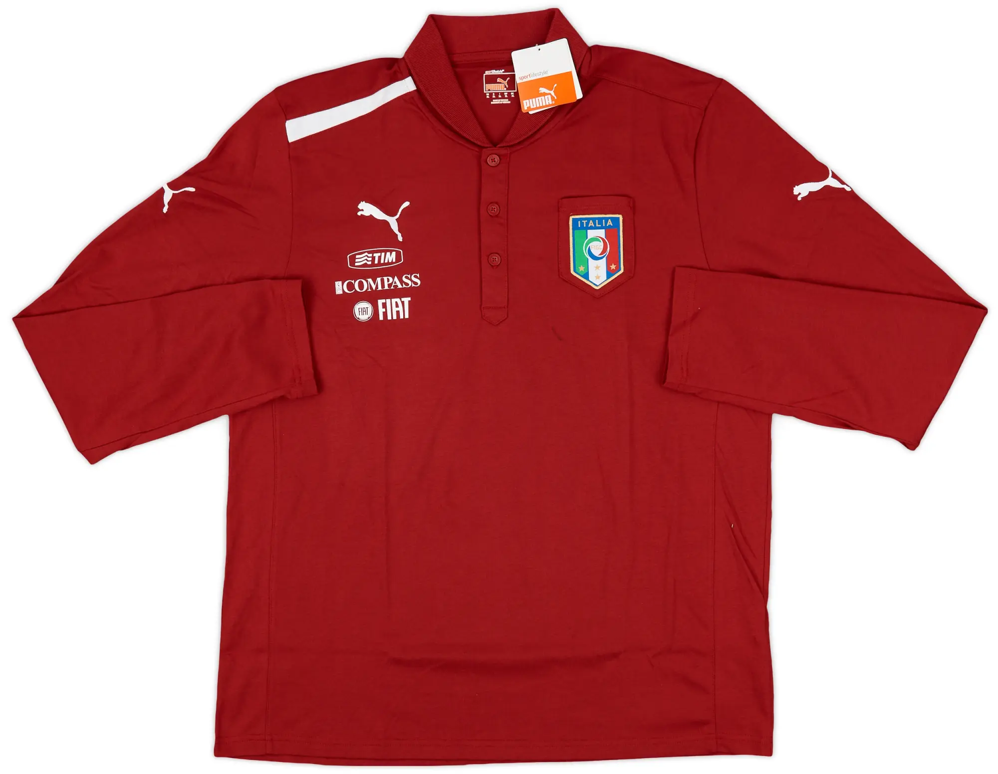 2012-13 Italy Player Issue Puma Polo L/S Shirt (XL)