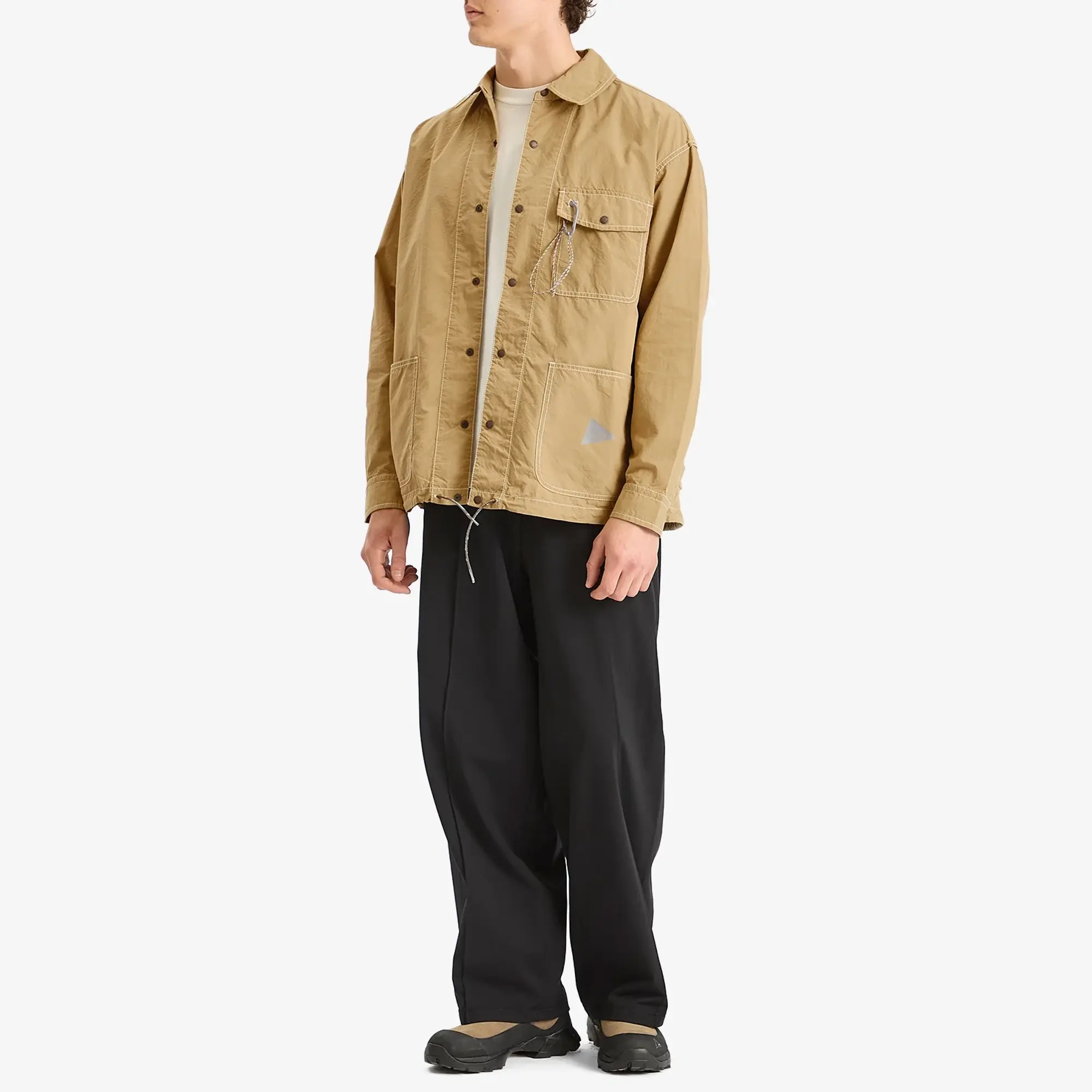 and wander Men's Cordura Cotton Ripstop Shirt Jacket Beige