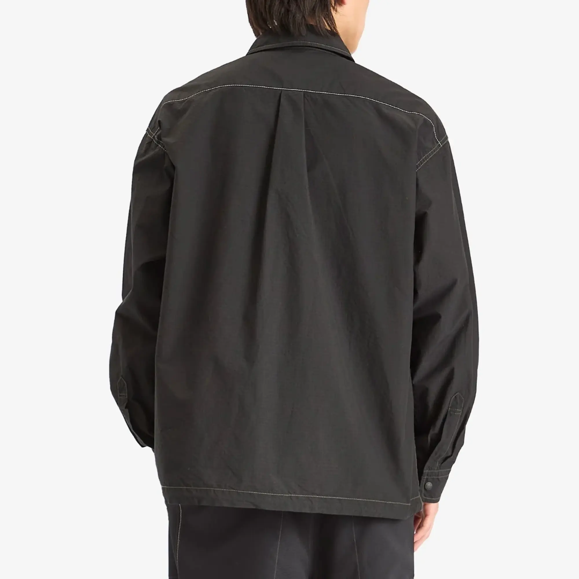 and wander Men's Cordura Cotton Ripstop Shirt Jacket Black