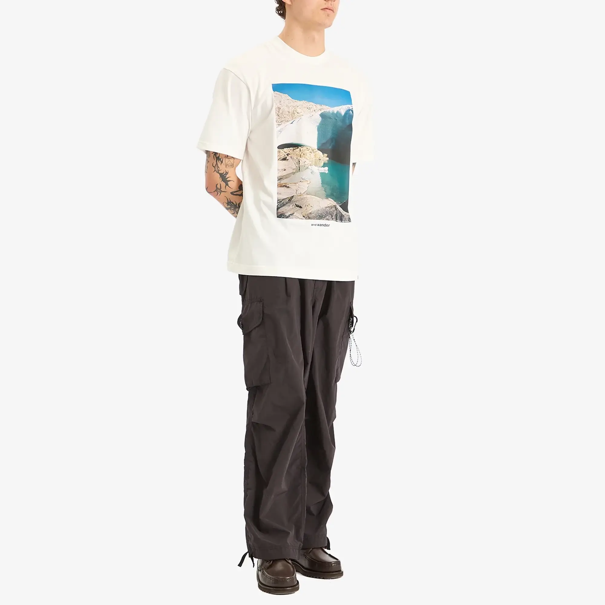 and wander Men's Glacier T-Shirt White