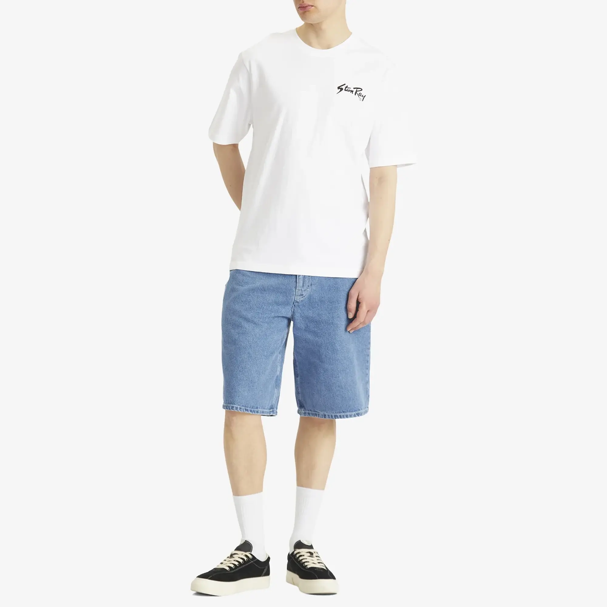 Stan Ray Men's Wide 5 Denim Shorts Single Stone