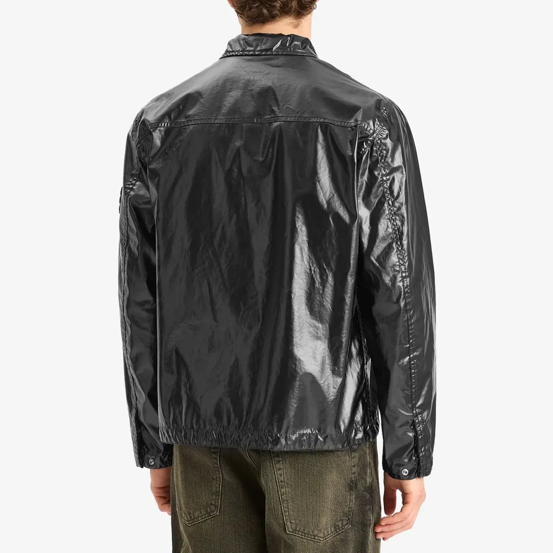 Stone Island Men's Mussola Gommata-TC Shirt Jacket Black
