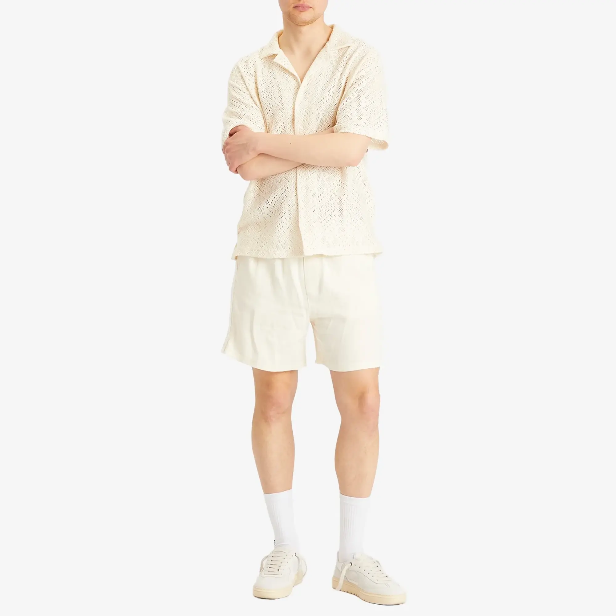 Represent Men's Knitted Panel Short Antique White