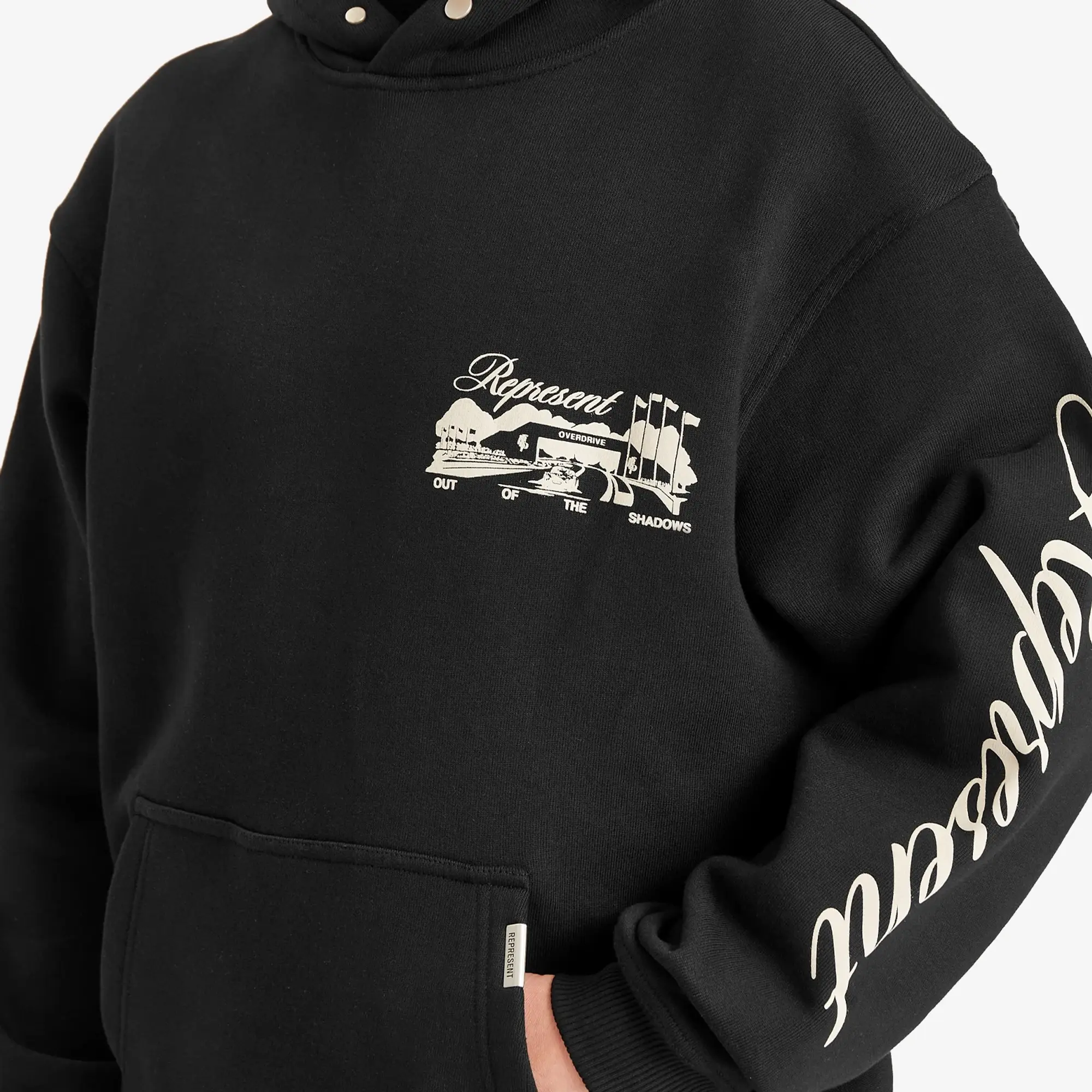 Represent Men's Race Way Hoodie Jet Black