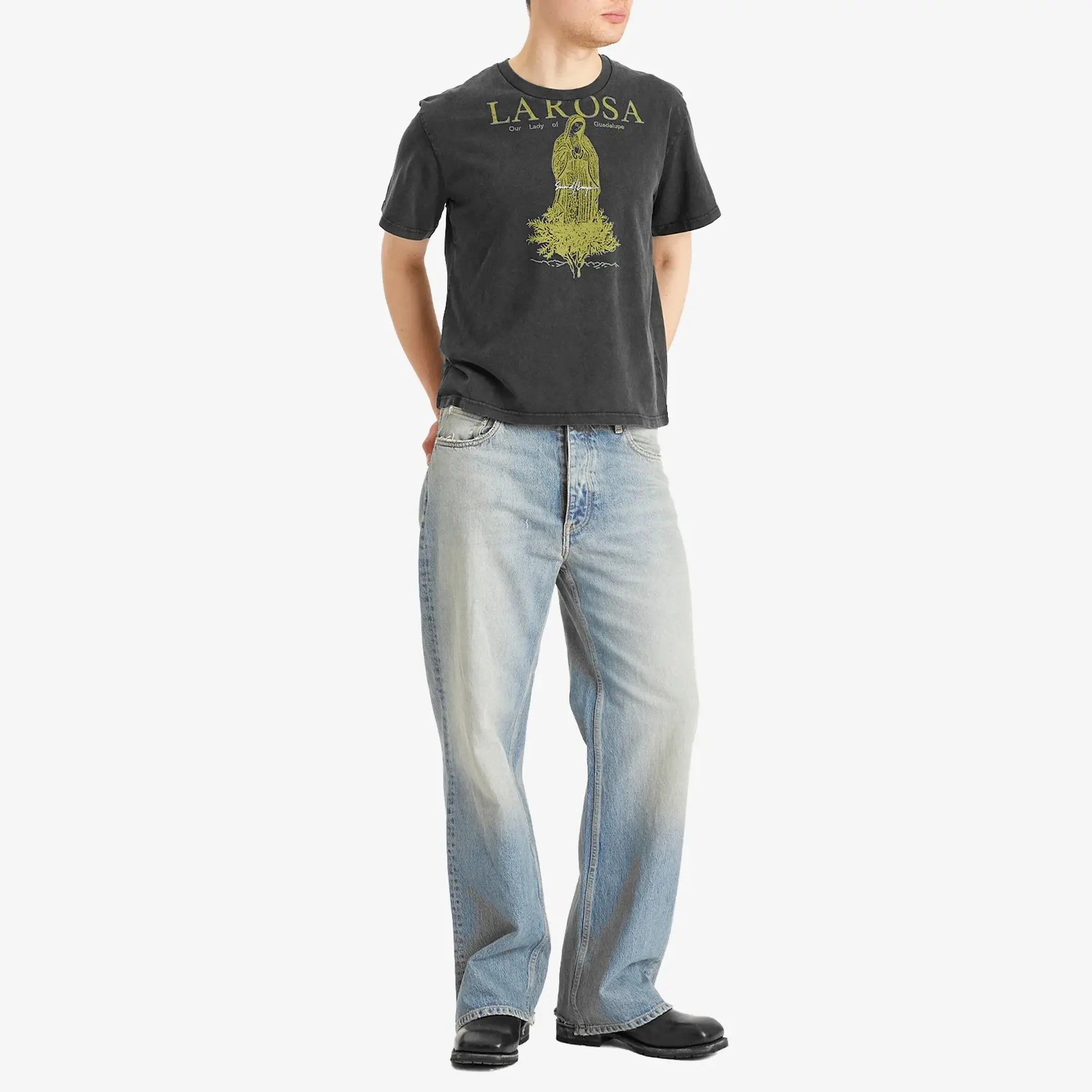 Second/Layer Men's La Rosa Baggy Baby T-Shirt Black