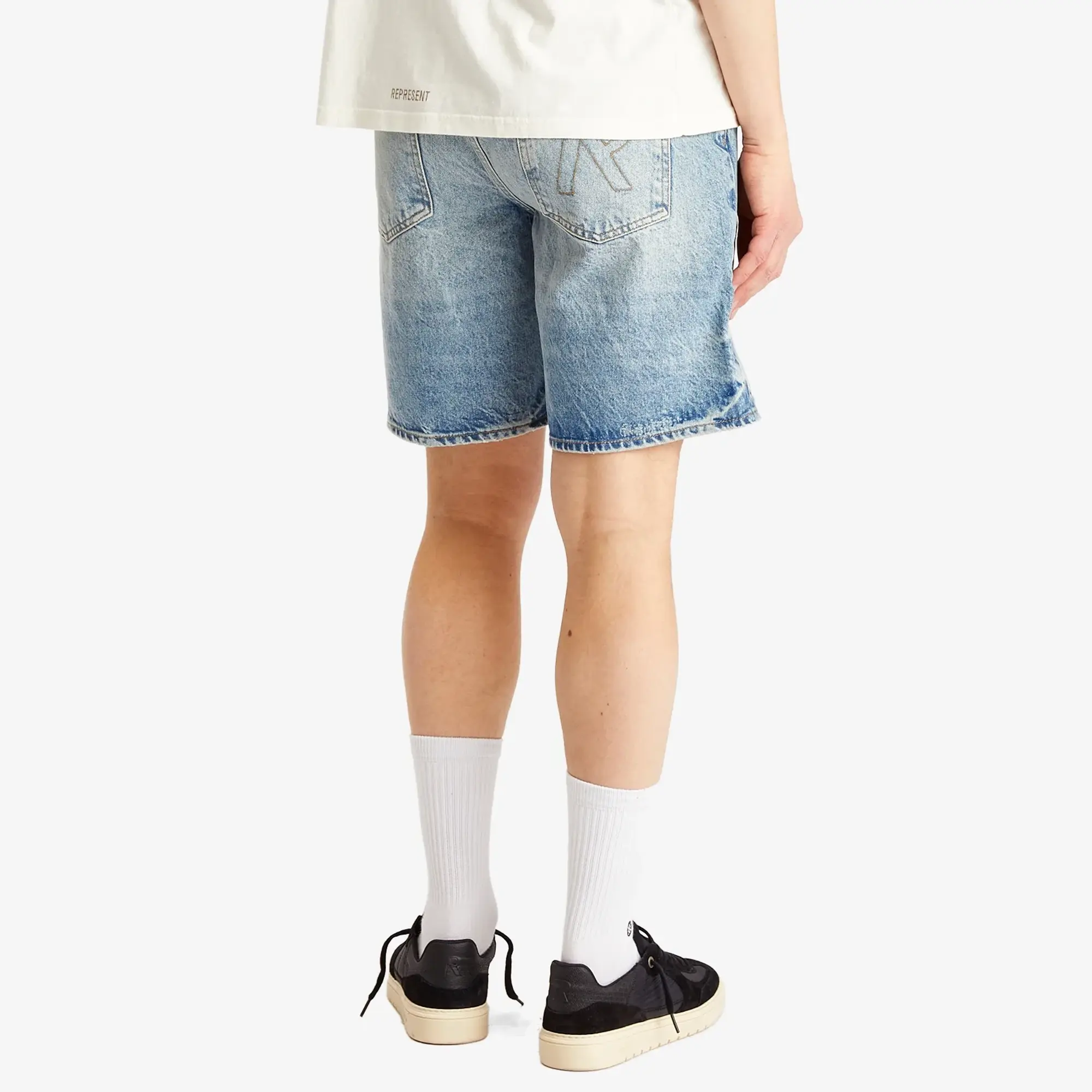 Represent Men's Tailored Denim Shorts Blue