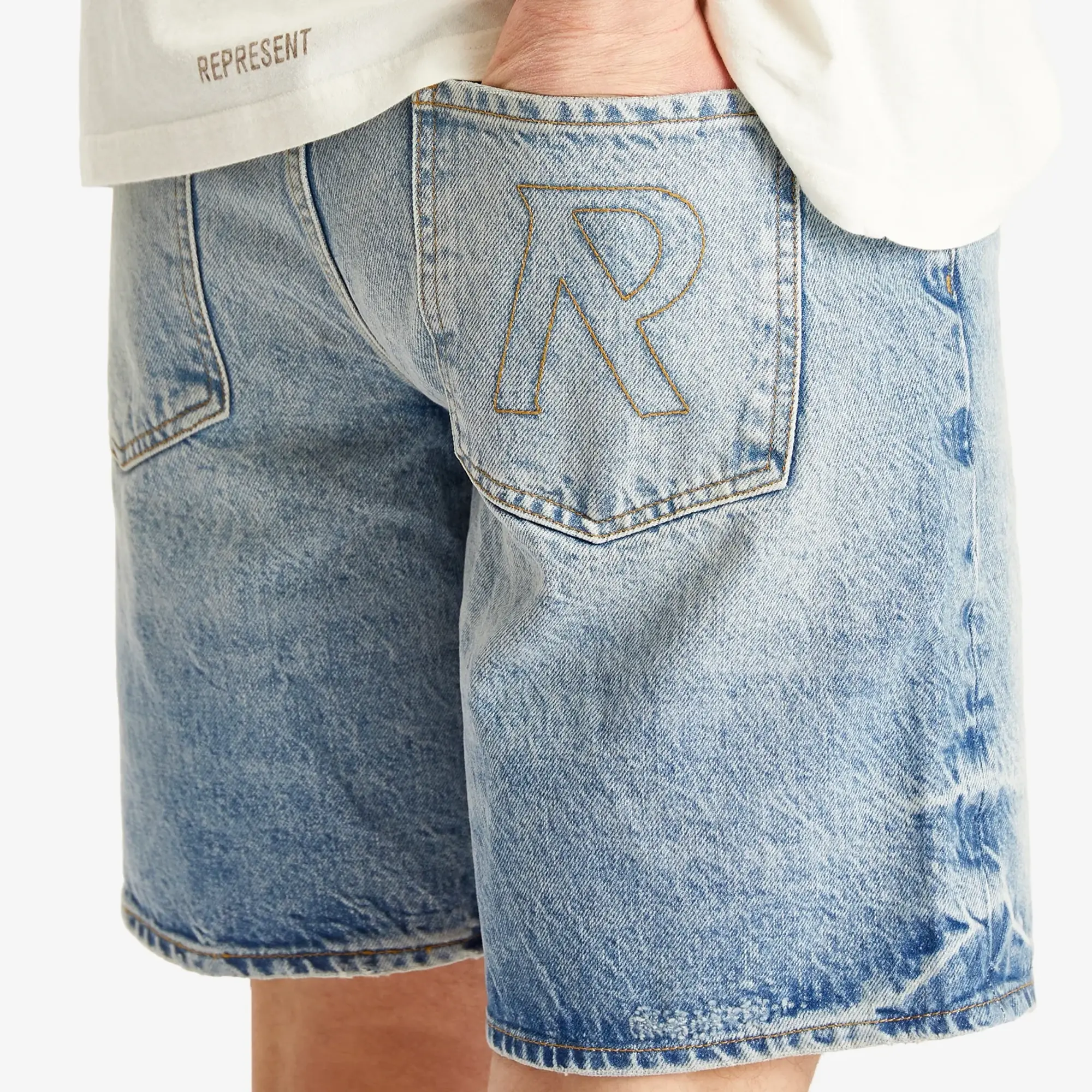 Represent Men's Tailored Denim Shorts Blue