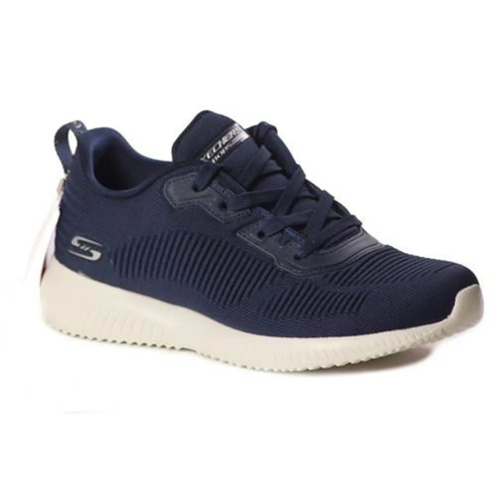Skechers Women's BOBS Sport Squad - Tough Talk Sneaker in Navy Blue