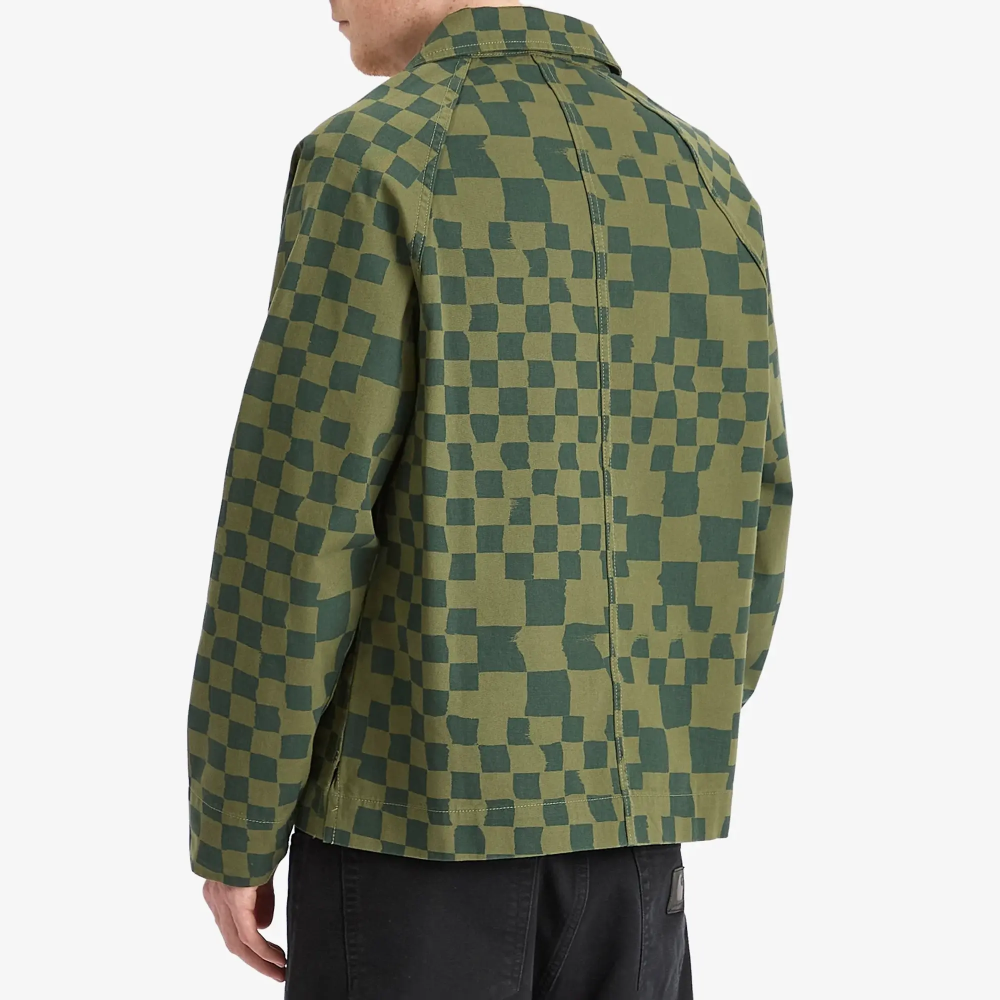 Service Works Men's Drill Printed Foh Jacket Olive Checker