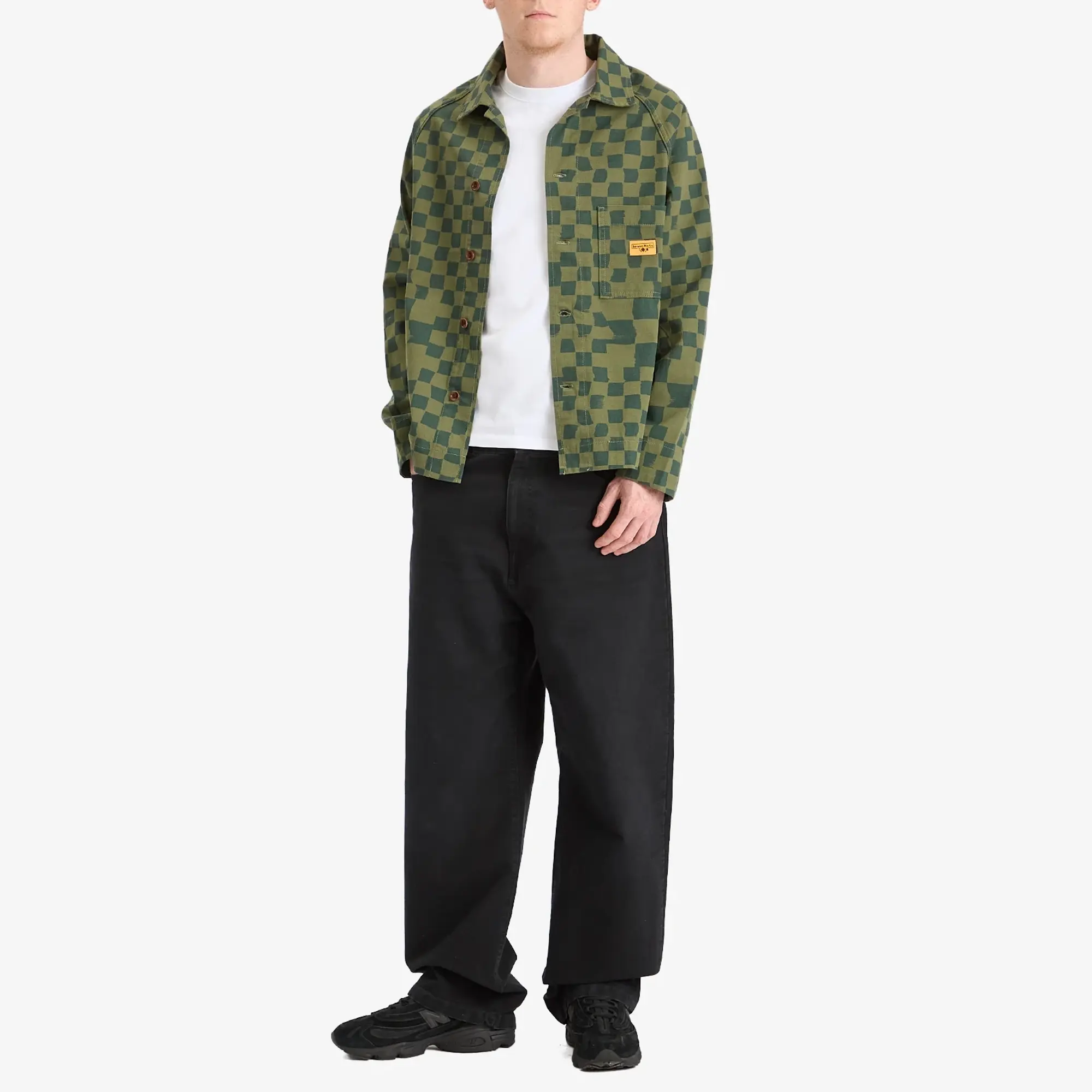 Service Works Men's Drill Printed Foh Jacket Olive Checker
