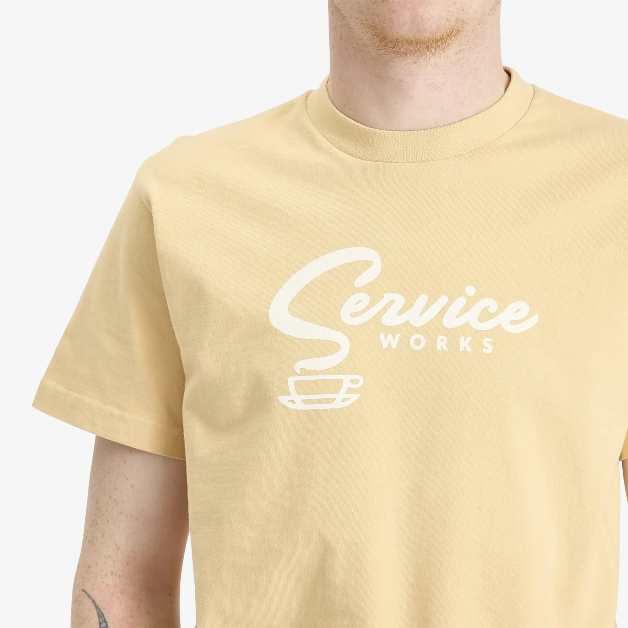 Service Works Men's Espresso T-Shirt Khaki